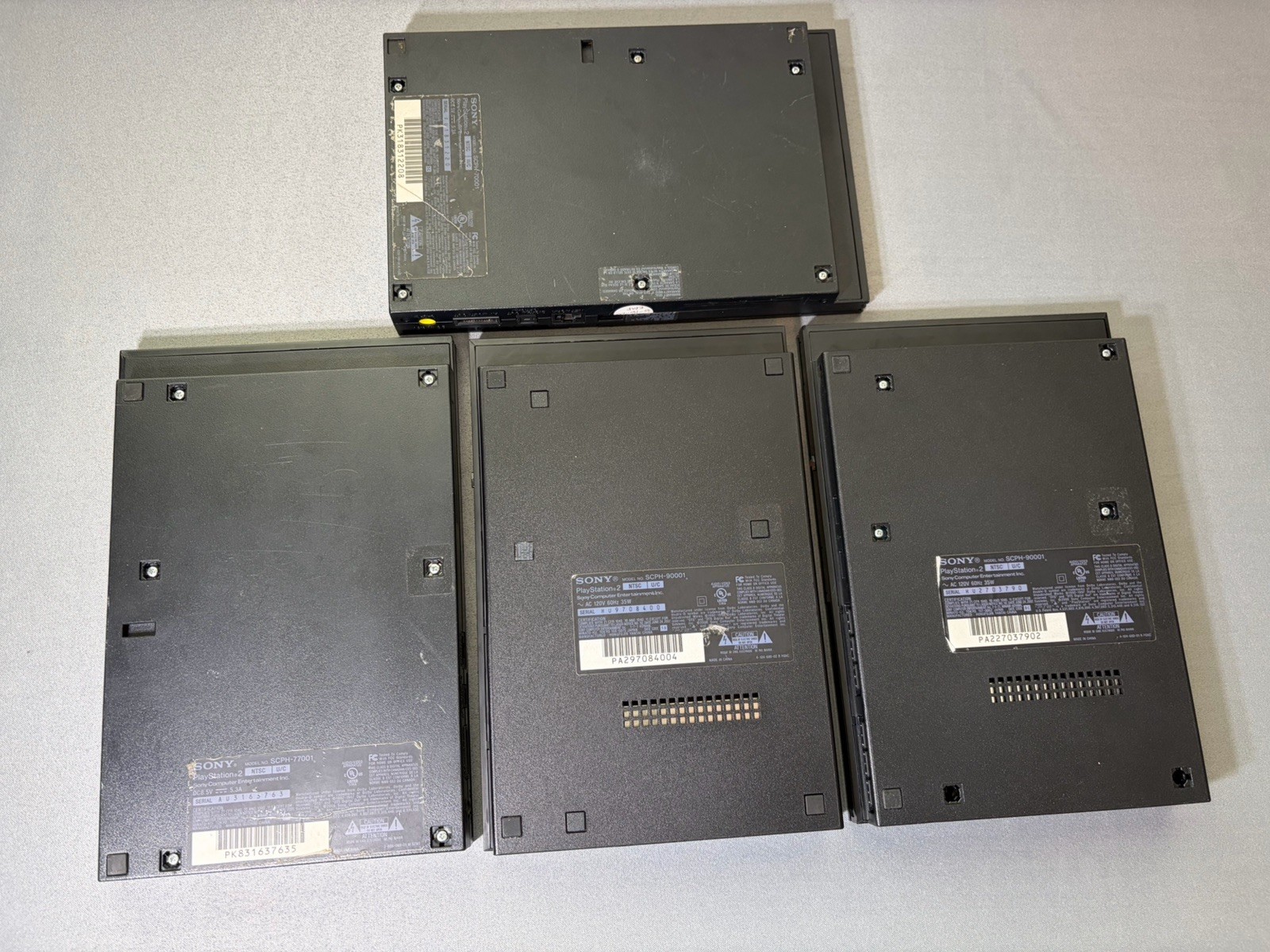 Lot Of 6 Defective PlayStation 2 & 3 Slim Regular Black Game Console PS2 PS3