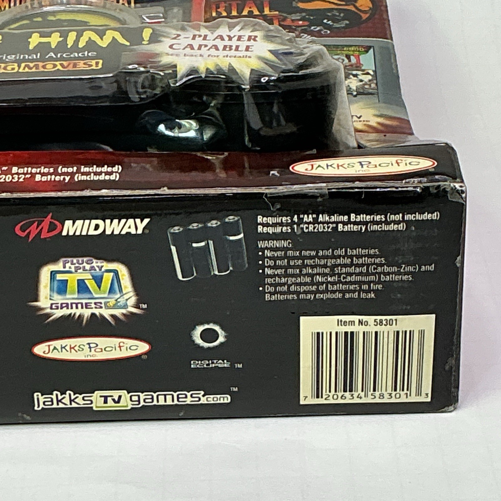 JAKKS Pacific Mortal Kombat Plug & Play TV Game Controller 2-Player, 2004