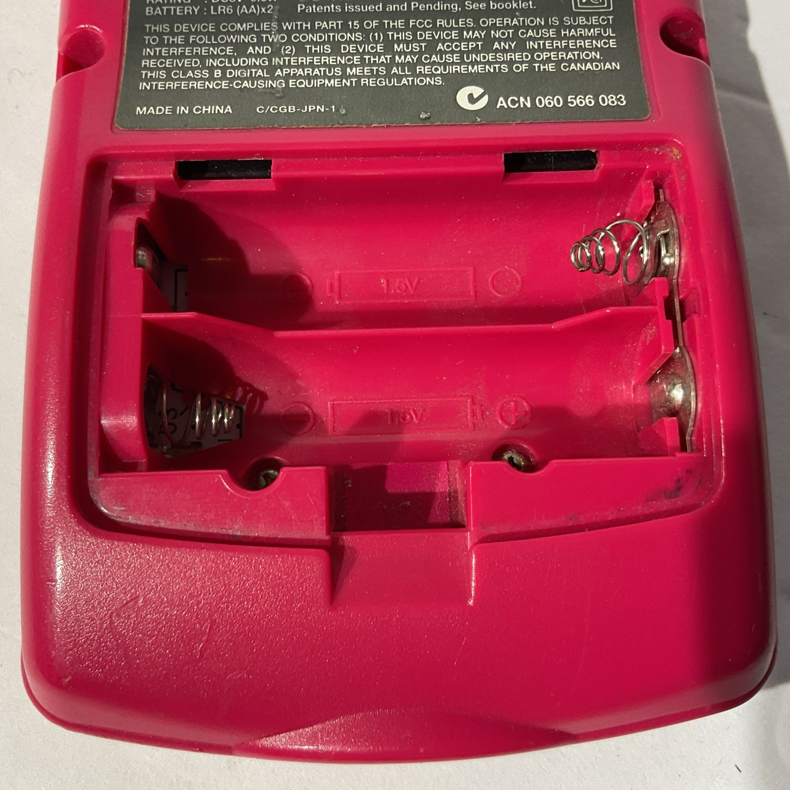 Nintendo Game Boy Color Berry Pink Handheld System CGB-001 – No Battery Cover