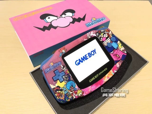 Game Boy Advance GBA Made in Wario Pink Console with iPS Backlit LCD MOD