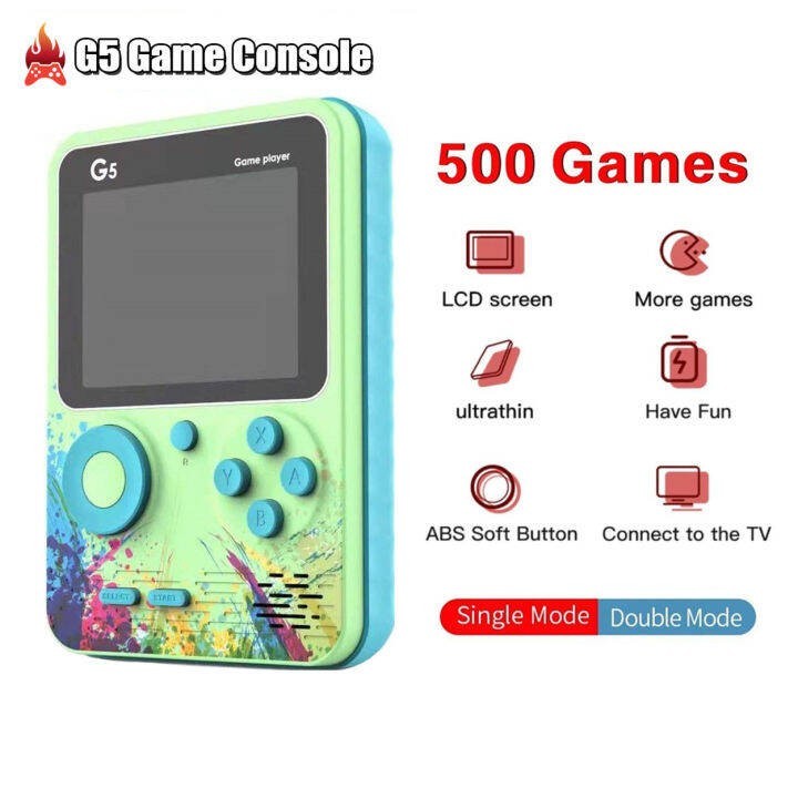 G5 Handheld Game Console – 500 Classic Games – Connect to TV – Green – NEW