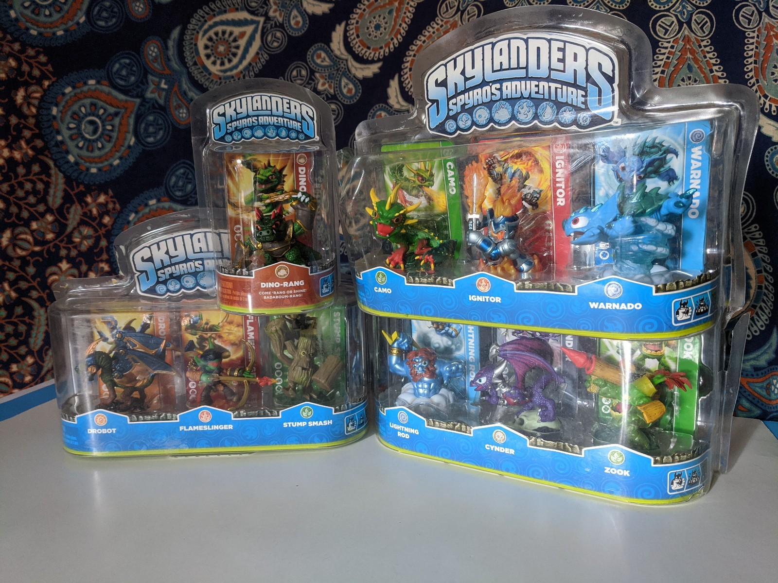 Skylanders Spyro’s Adventure Triple Packs + Dino-Rang Camo Drobot Lightning Rod+