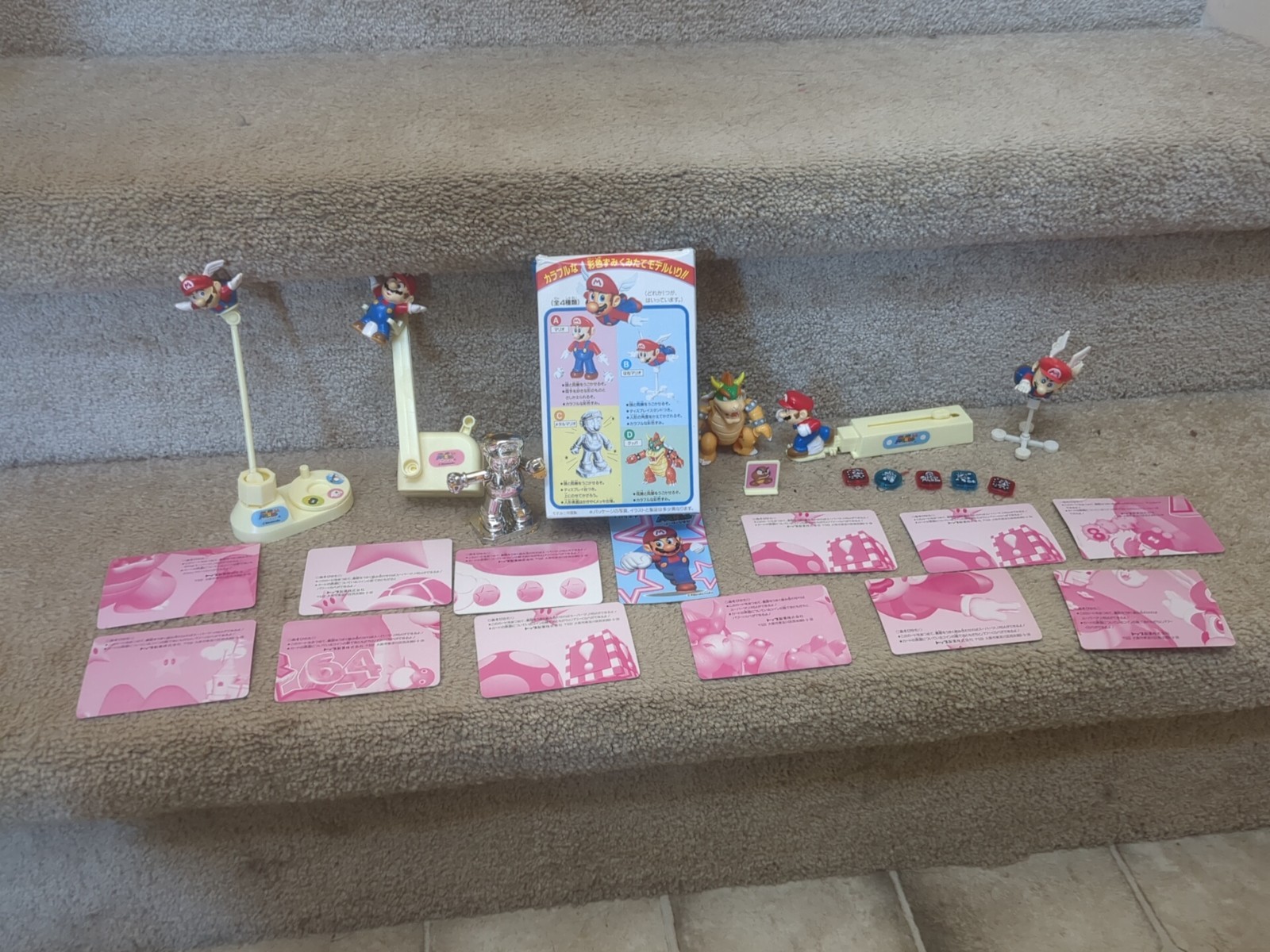 SUPER MARIO 64 Prizes Rare Japan Toys Pins Rare N64 Figure Bowser Peach Wing Cap