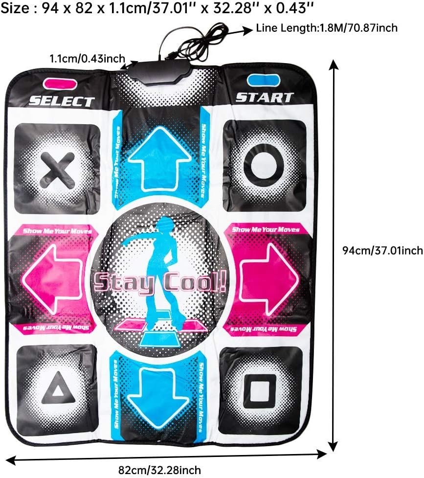 Interactive USB Dance Mat – Anti-Slip Gaming Pad for All Ages & PC Compatibility