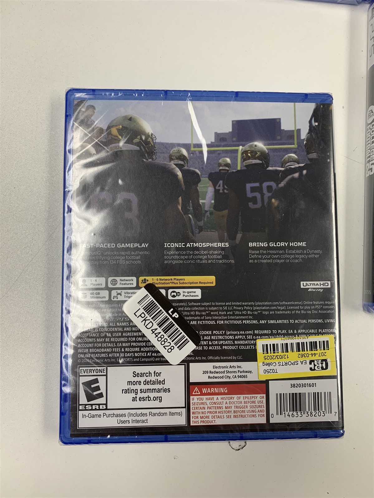 Lot 138 EA Sports College Football 25 PS5 Brand New Sealed Bulk Wholesale
