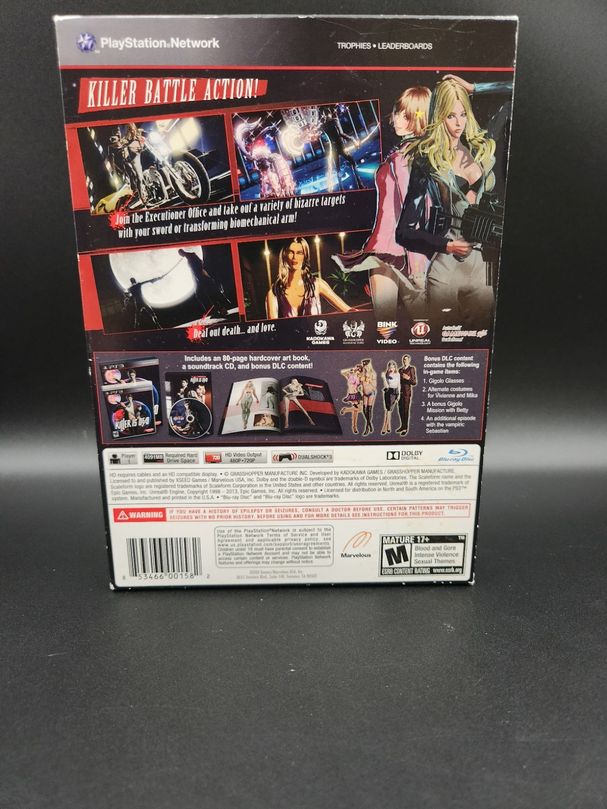 Killer Is Dead – Limited Edition Box Set Complete Sony PlayStation 3 SHIPS FREE