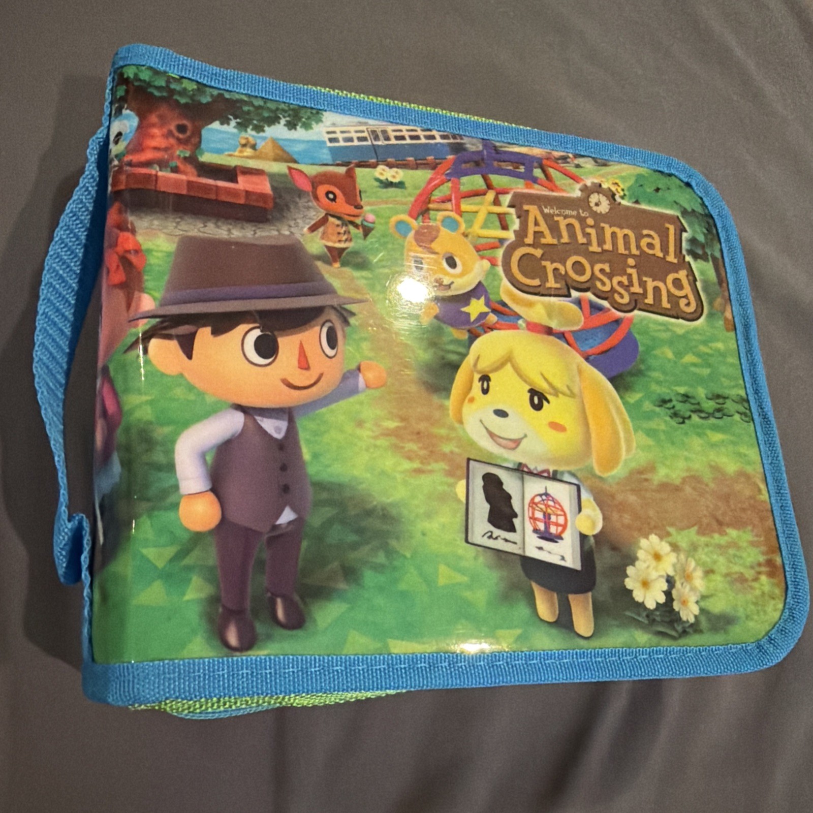 Animal Crossing Padded Zippered Travel Carrying Case for Nintendo DS Blue