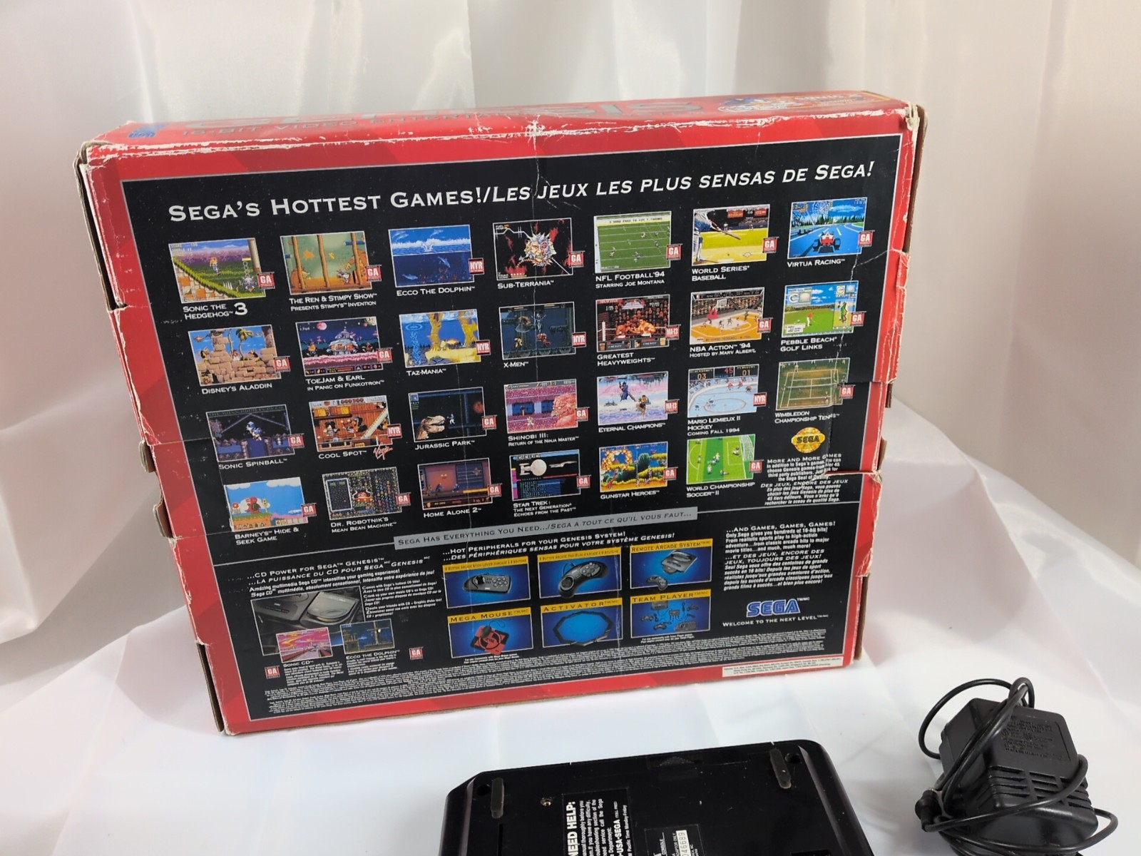 Sega Genesis Model 2 Console W/ 3 Games & Original Box Tested Works Toy Story…