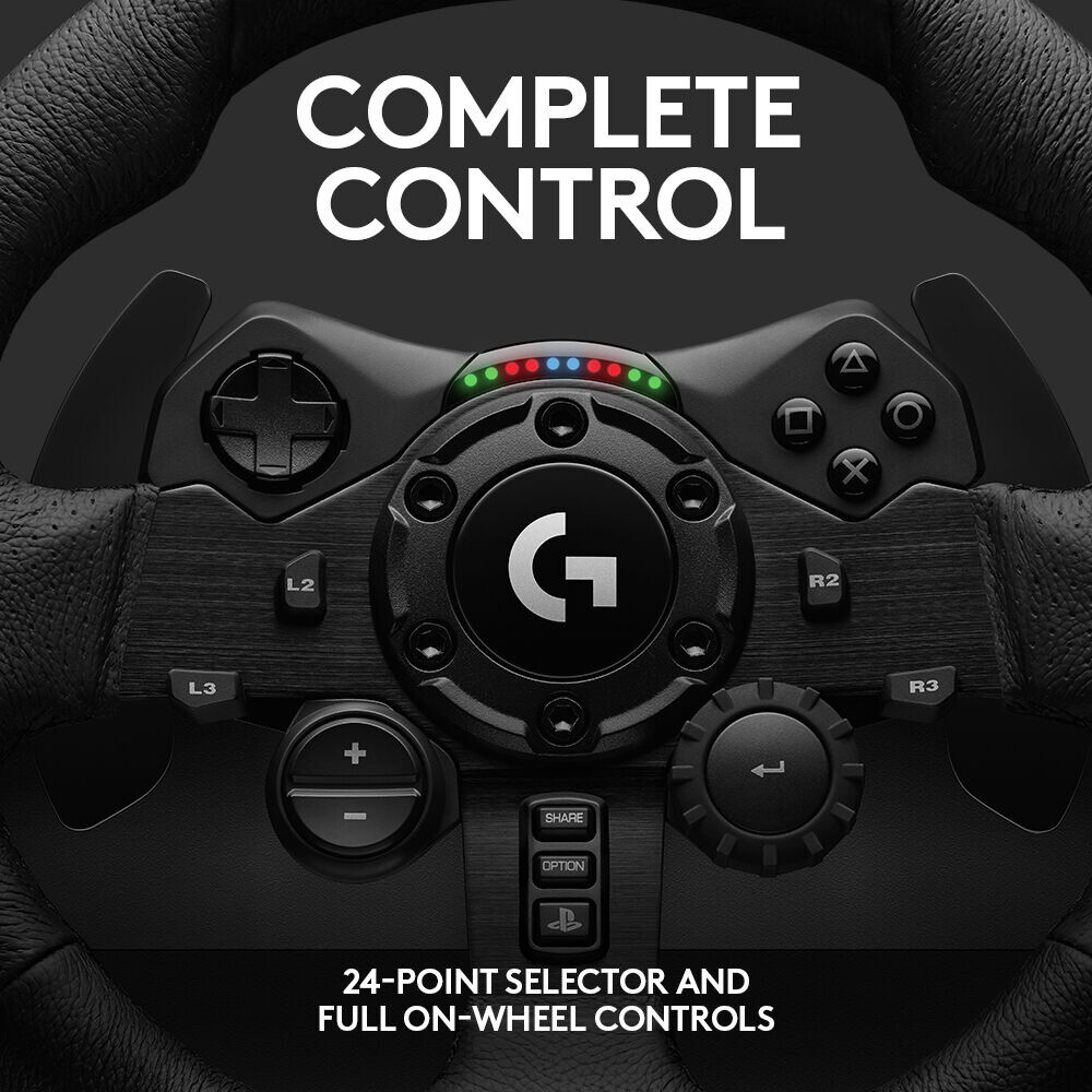 Logitech G923 Racing Wheel & Pedals for PC PS4 & PS5 Featuring TRUEFORCE
