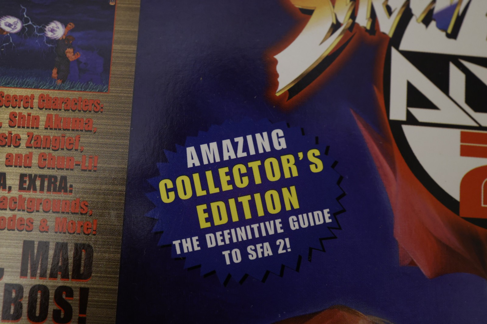 Stree Fighter Alpha 2 1996 NOS NEW OLD STOCK Collectors Ed strategy guide POSTER
