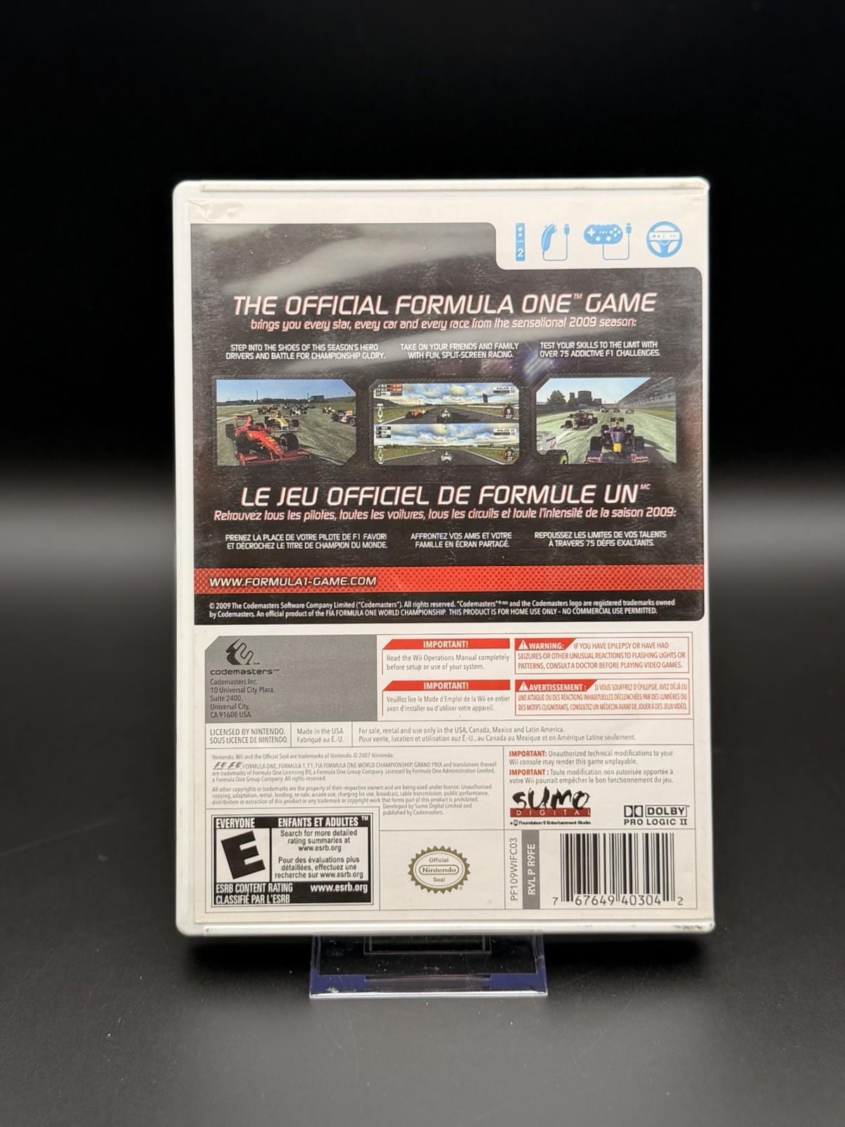 F1 Formula 1 2009 (Nintendo Wii, 2009) CIB Complete W Manual