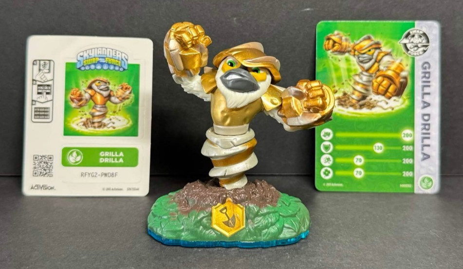 Skylanders Swap-Force Grilla Drilla w/ Card & Sticker