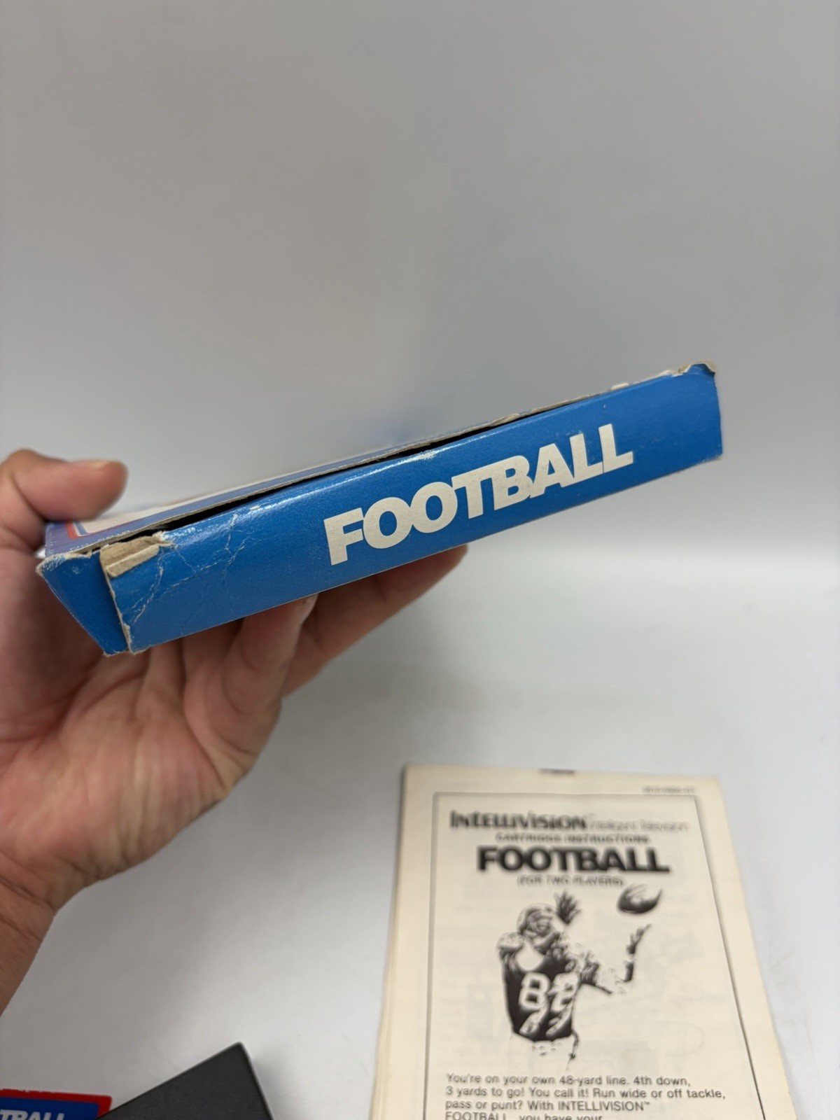 Rare! Mattel NFL Football Intellivision CIB 1979 with Overlays Playbook