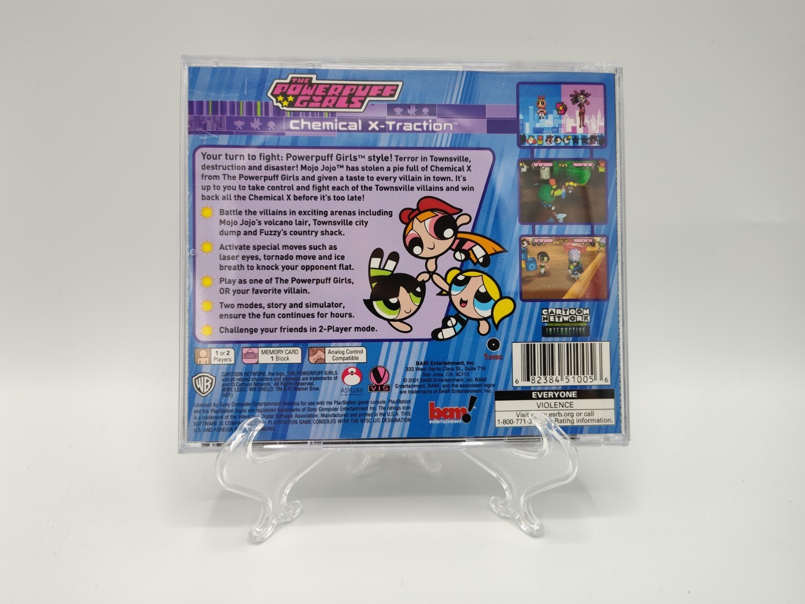 The Powerpuff Girls: Chemical X-Traction (PS1, 2001) CIB VGC Black Label Tested!
