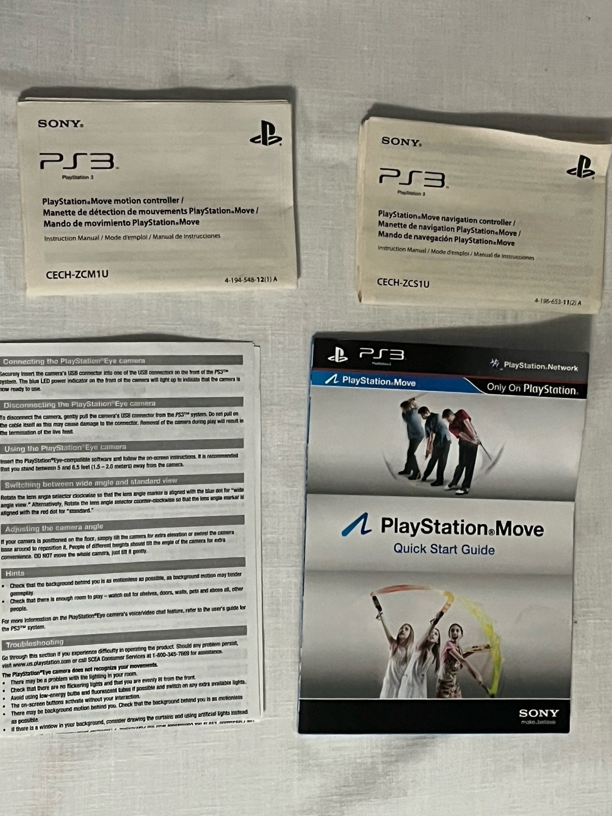 Sony PlayStation Move Bundle PS3 Motion Controller + PS Eye Camera Power Supply