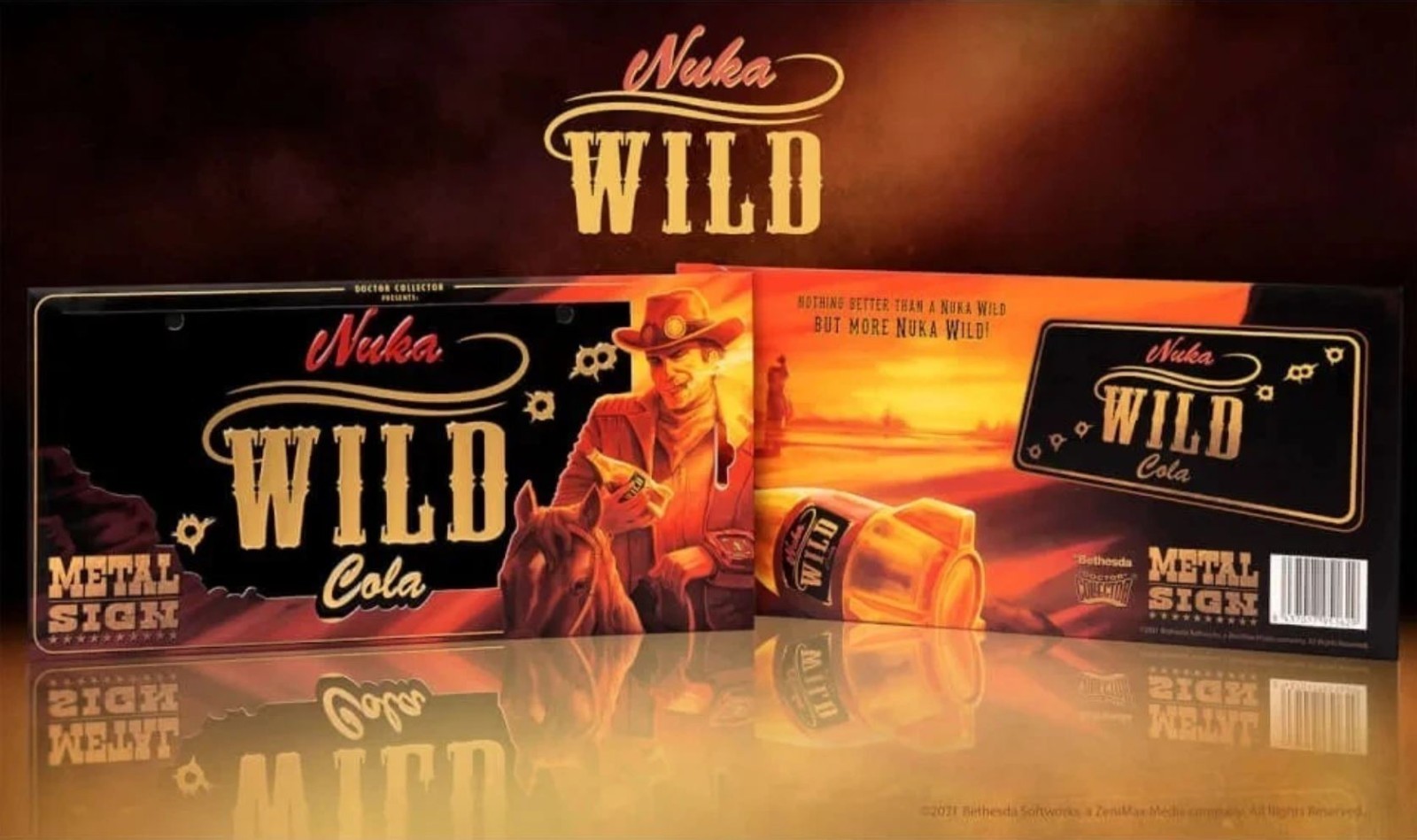 Doctor Collector Fallout Nuka-Cola Wild Metal Sign | Sealed