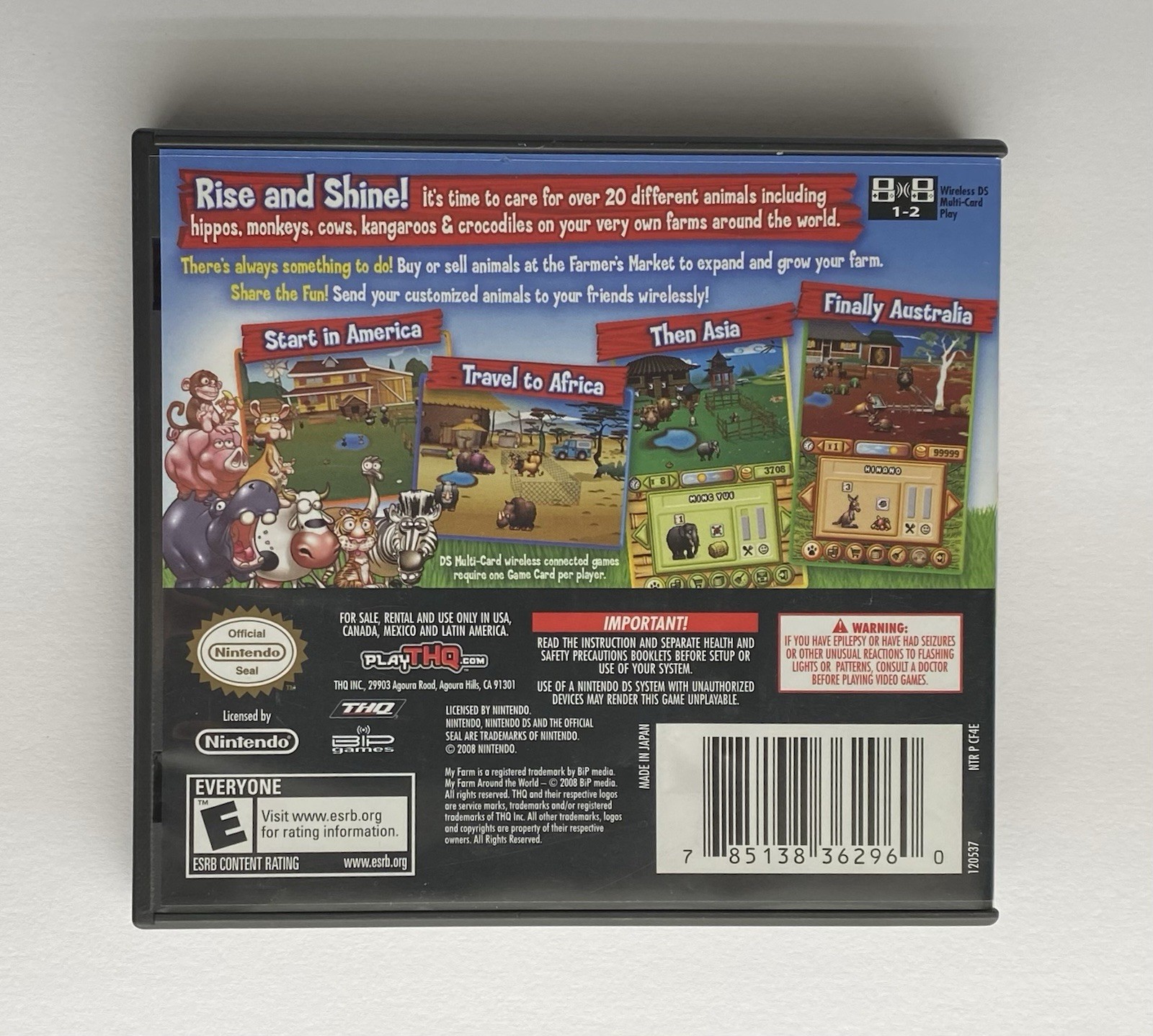 Nintendo – My Farm Around the World – DS – 2009 – No Manuel – Yes Box – Yes Game