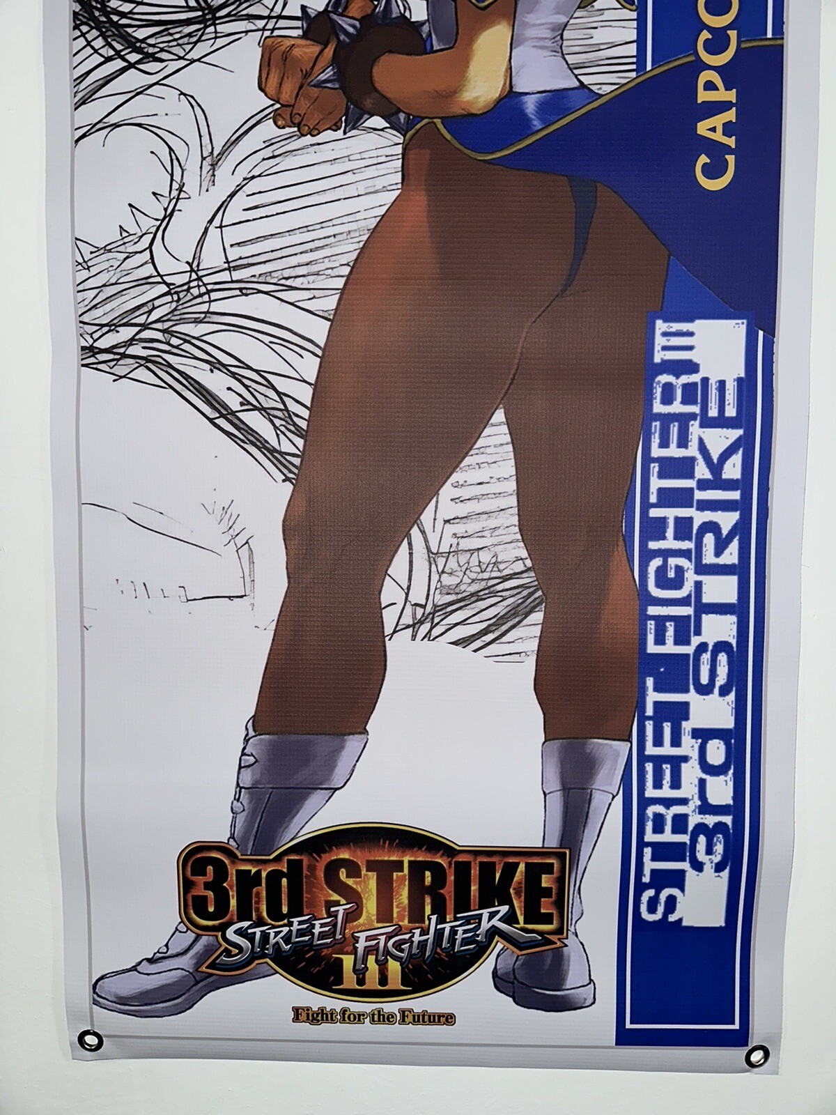 Street Fighter Third Strike Chun Li Banner 20”x50” CPS3 capcom arcade poster