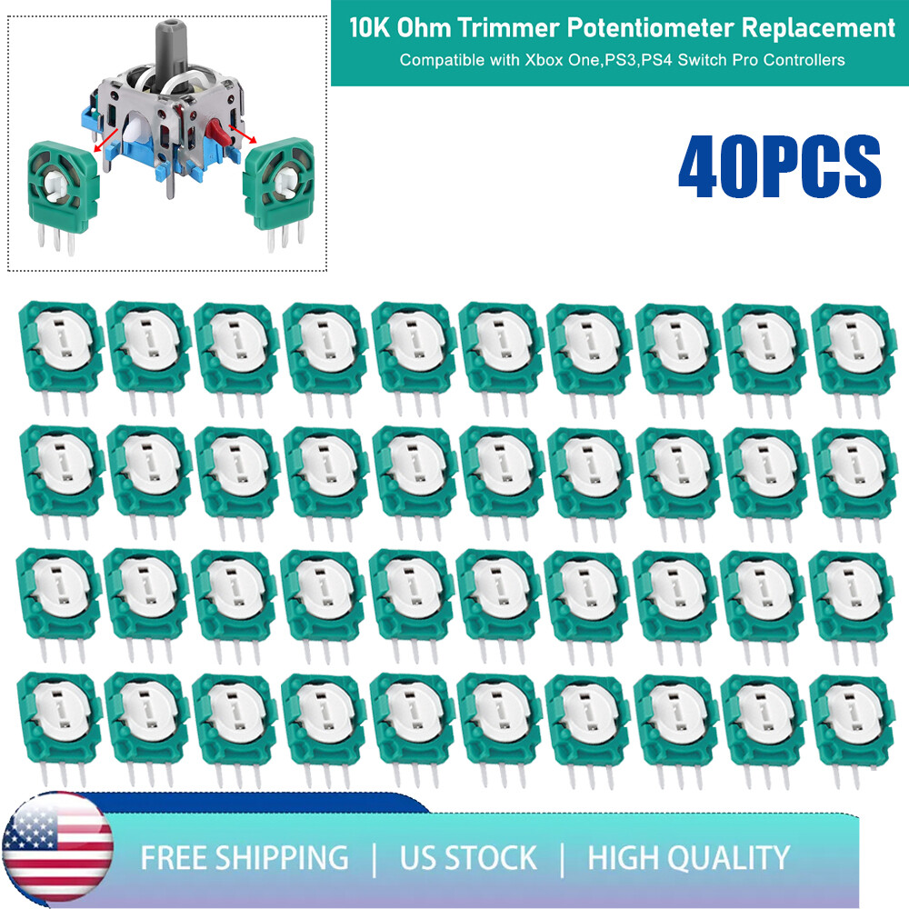 40PCS Replacement Trimmer Potentiometer Sensor for Xbox One PS4 Analog Joystick