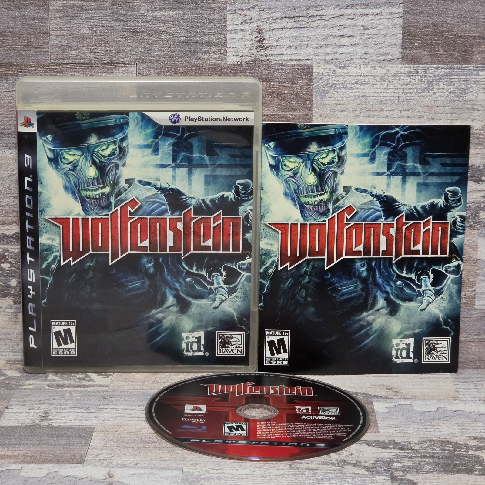 Activision Wolfenstein Series PS3 Shooter Manual Included M 2009 NTSC-U/C