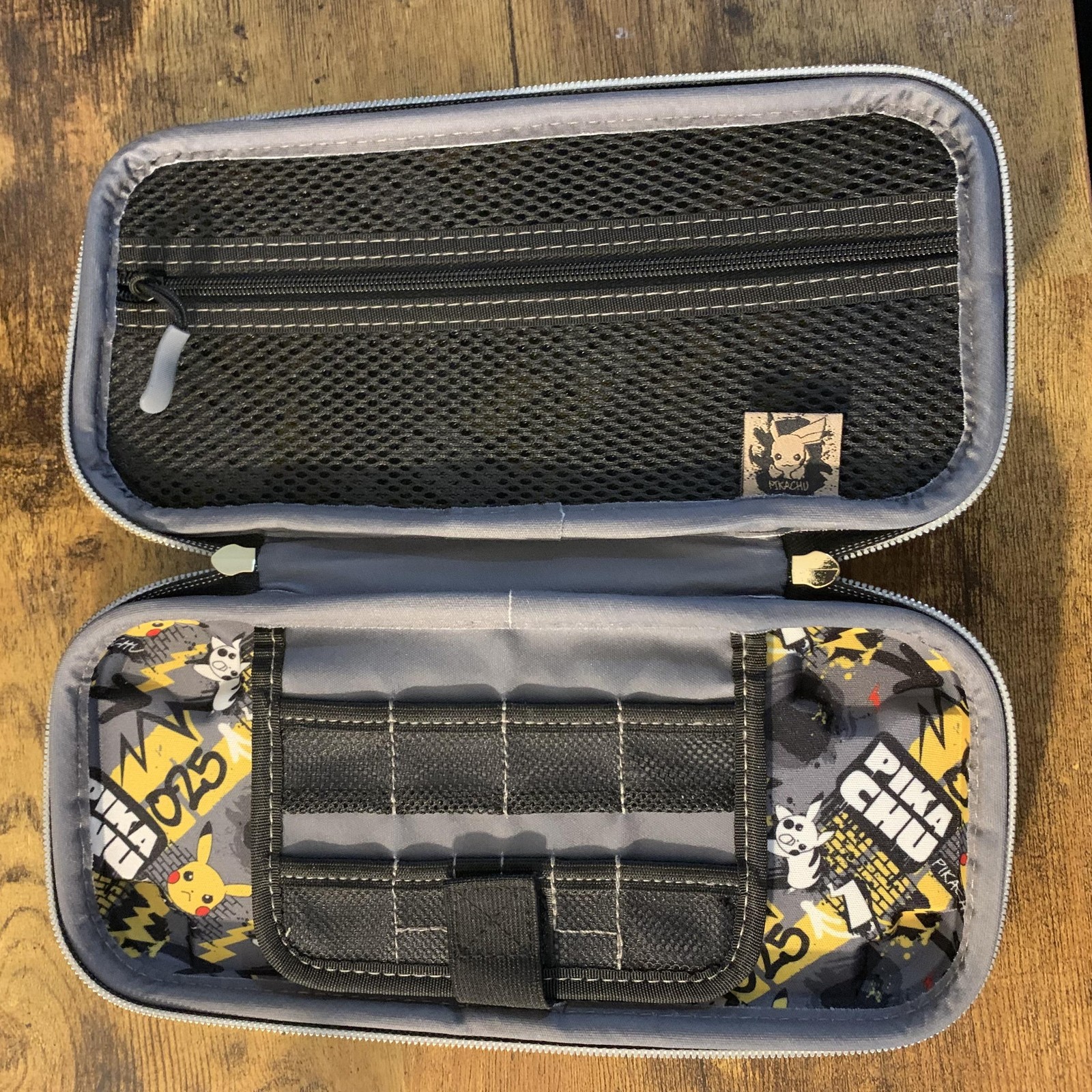 Pokemon Nintendo Switch Pikachu Black Hard Shell Carrying Case Padded Travel