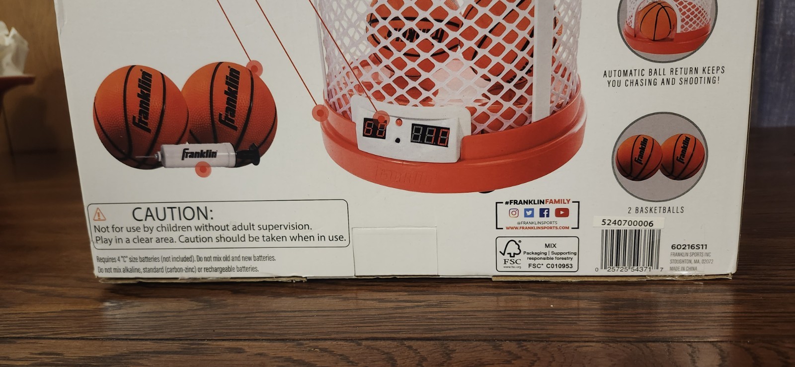 Rare Runaway Basketball Franklin Moving Basketball Hoop At Home Game Open Box