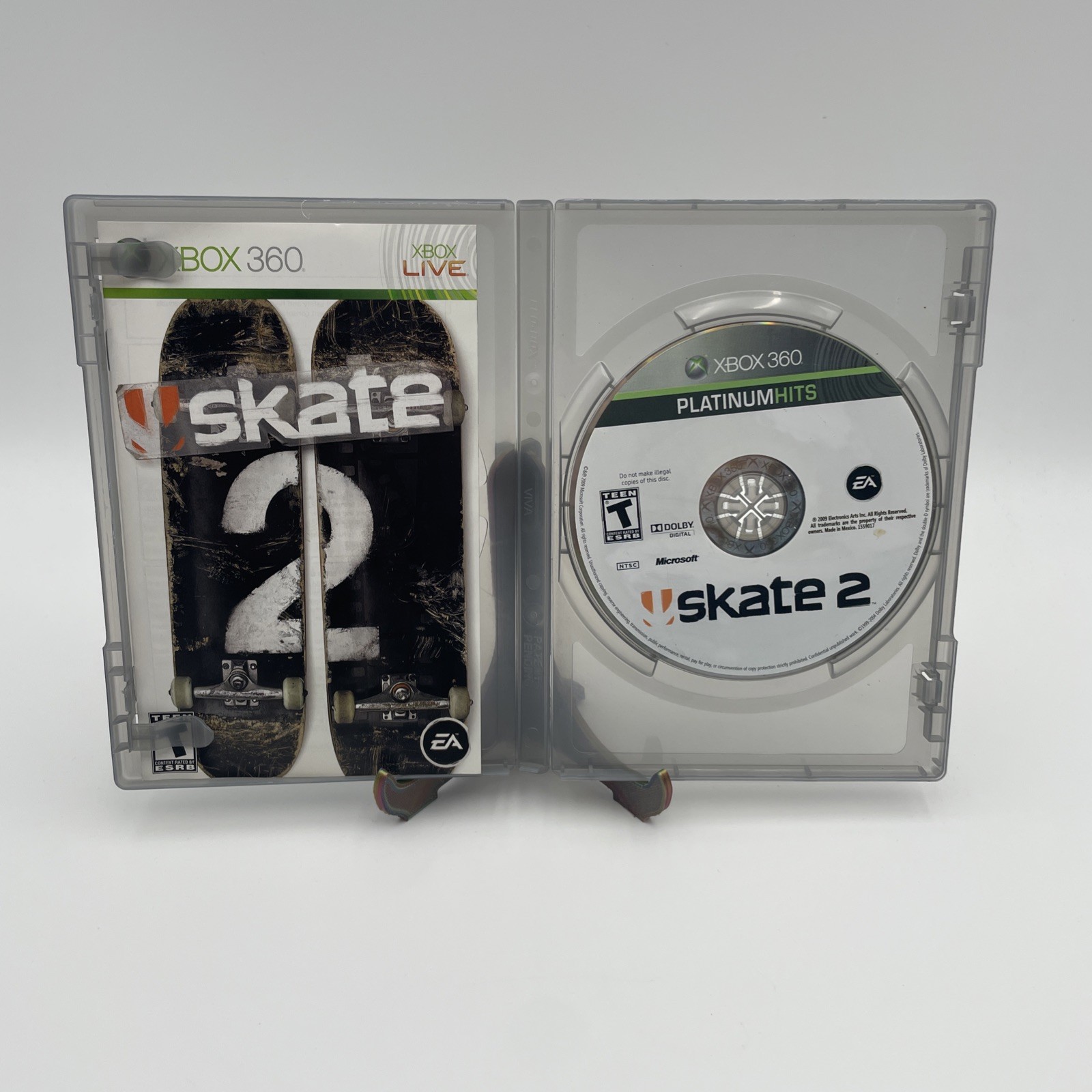 Skate 2 Microsoft Xbox 360 Disc & Manual & Case, No Cover Art, Not Nintendo Sega
