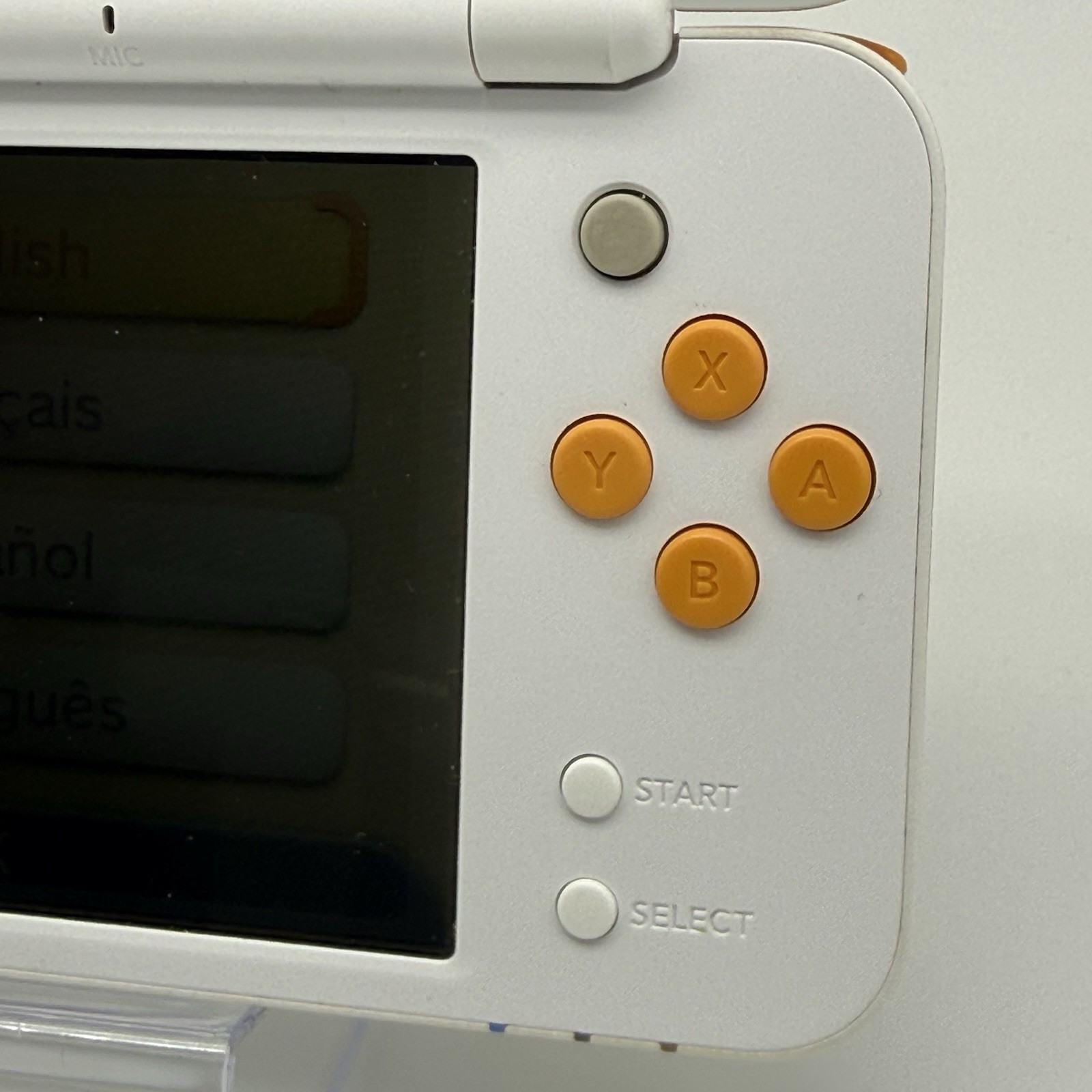 “new” Nintendo 2DS 3DS XL Console White Orange Console, Charger, Box – Tested