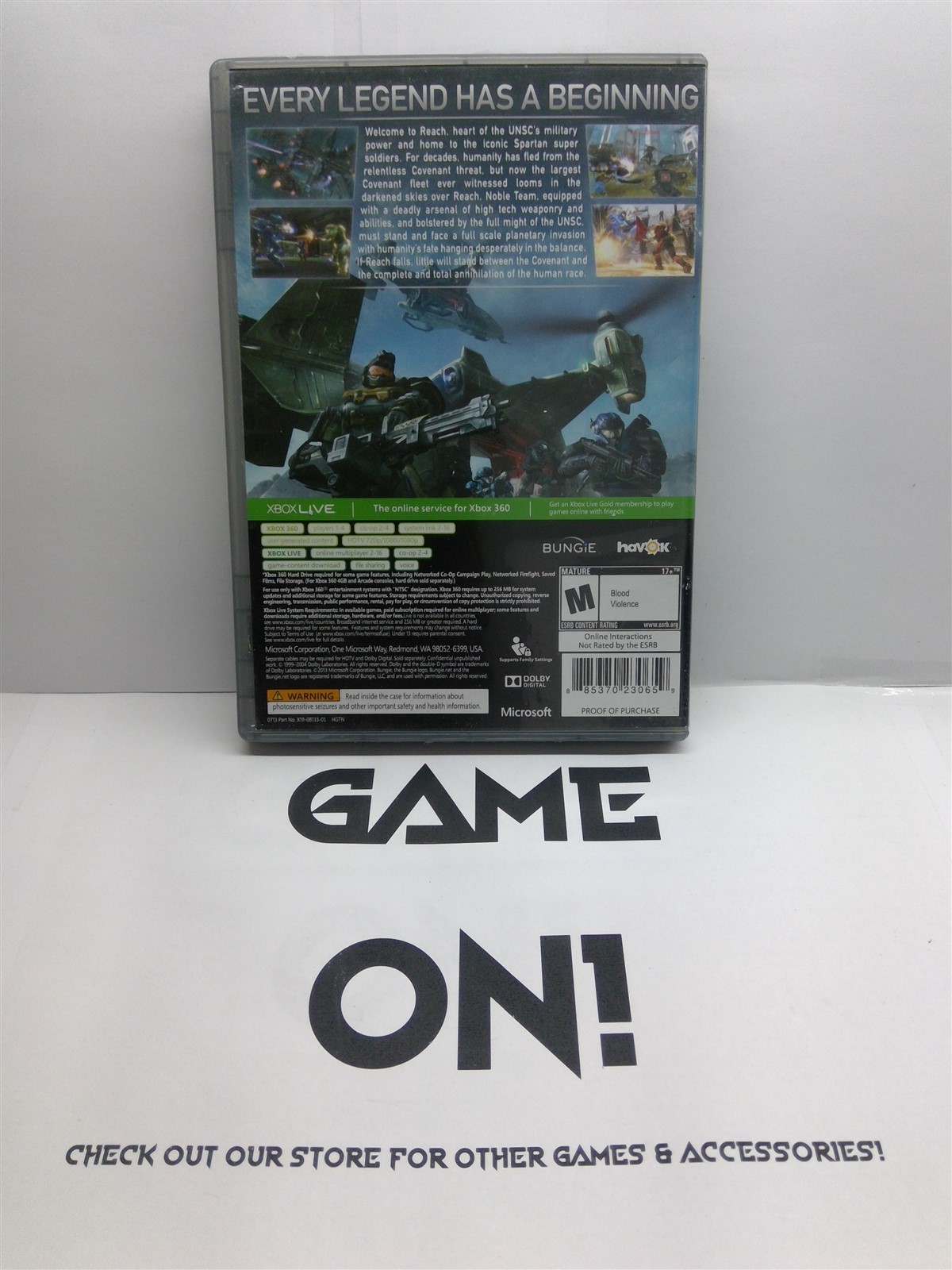 Halo Reach (Xbox 360, 2010) Complete w/ Manual – Fast Free Ship