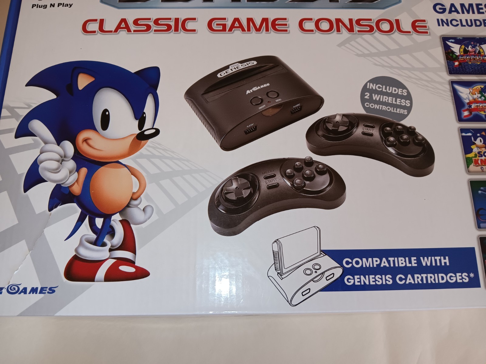 AtGames Sega Genesis Classic Game Console 80 Built-In Games NEW OPEN BOX No Book