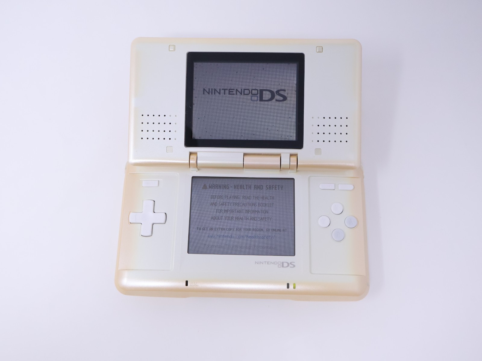 Nintendo DS Handheld System Console Tested Working Pure White w/ Stylus