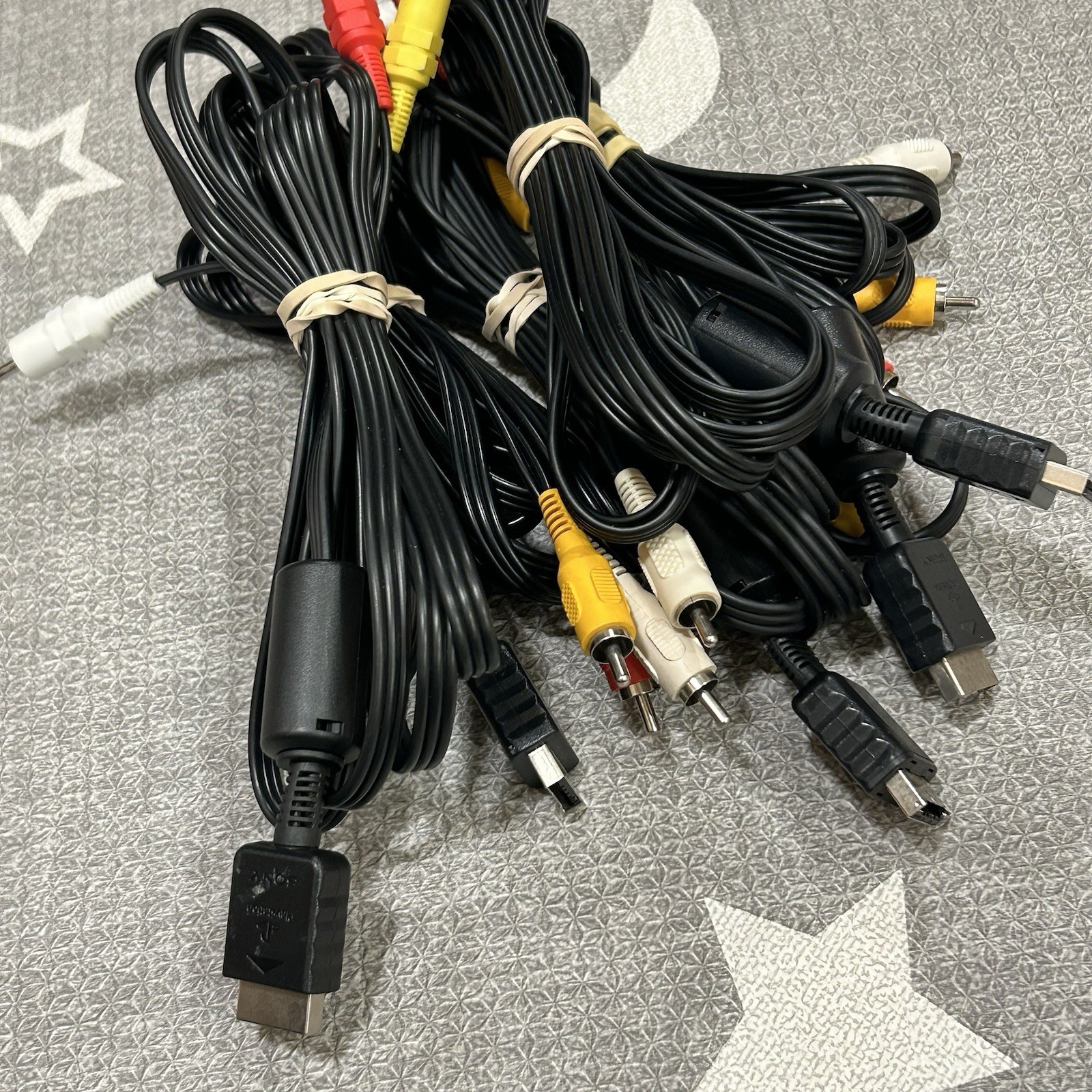 Genuine Sony PlayStation 1 2 3 AV Cable for PS1 PS2 PS3 OEM RCA Cord TESTED