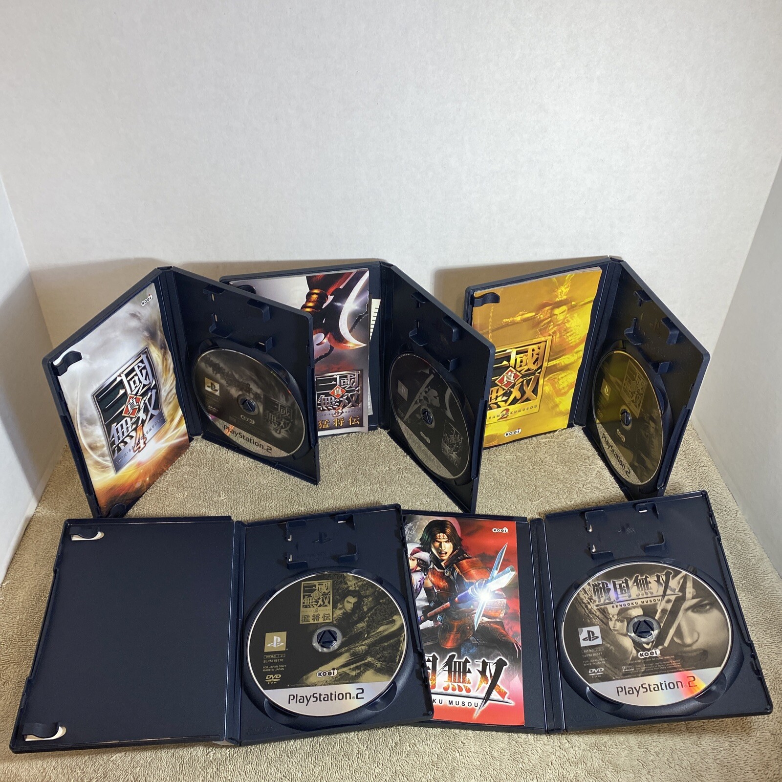 Shin Sangoku Musou 2 3 4 & Sengoku PlayStation 2 PS2 Dynasty Warriors Japan Lot