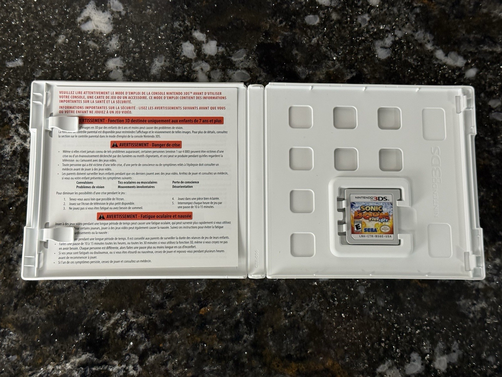 Sonic Boom: Fire & Ice Launch Edition (Nintendo 3DS, 2016) COMPLETE CIB NICE!!
