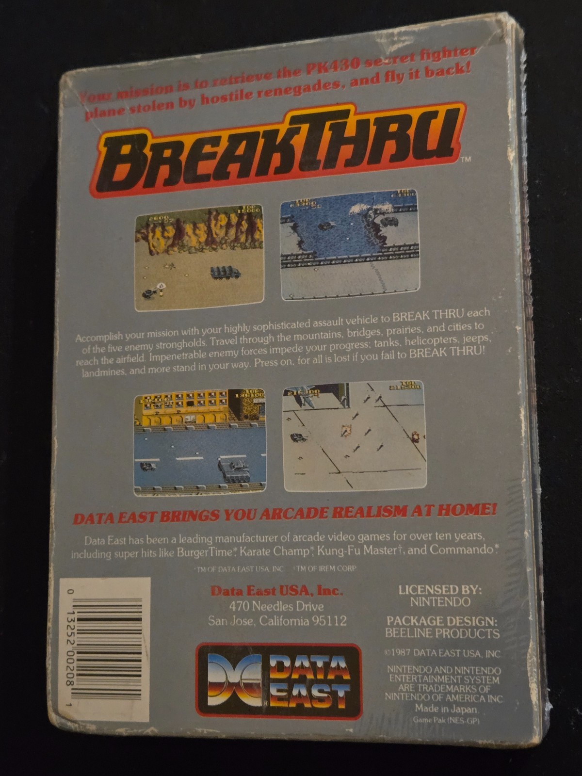 BreakThru Complete in Box CIB (Nintendo, NES 1987)