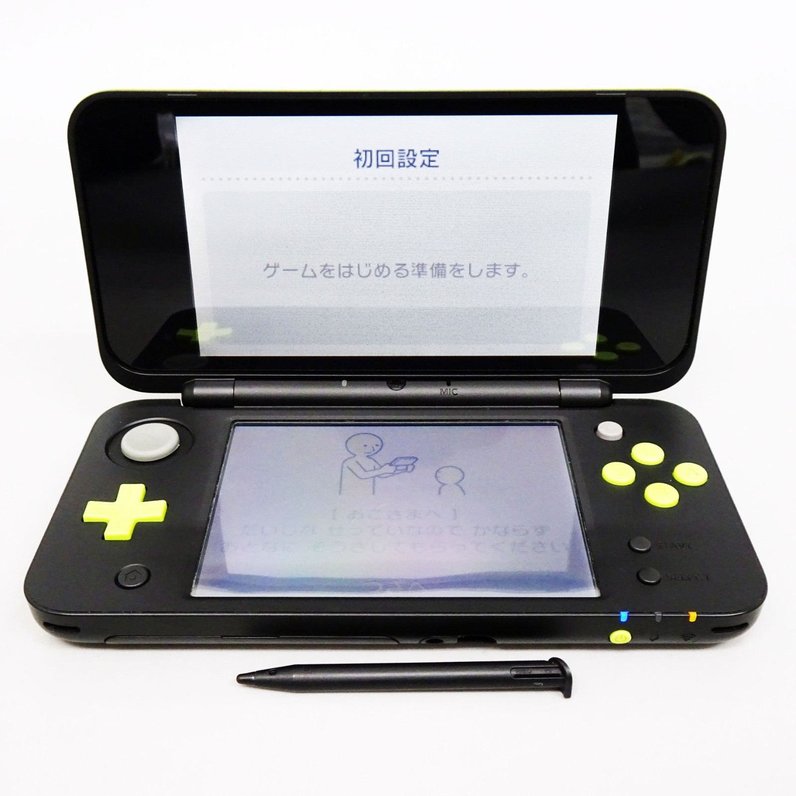 New Nintendo 2DS LL XL Black Lime Console Handheld System Japan Tested