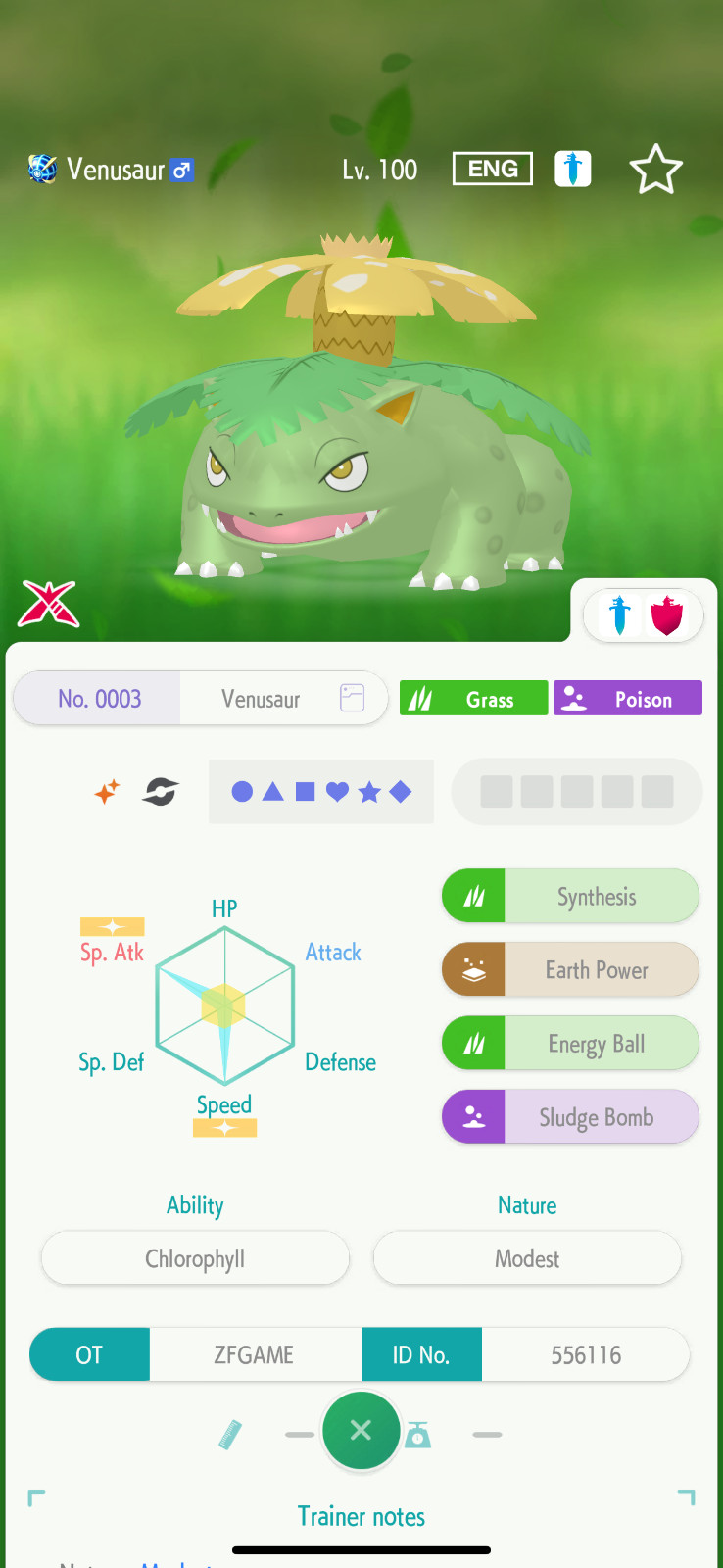 ✨6IV SHINY Venusaur + EVS🚀 POKEMON HOME✨Champions✨Online delivery⚡