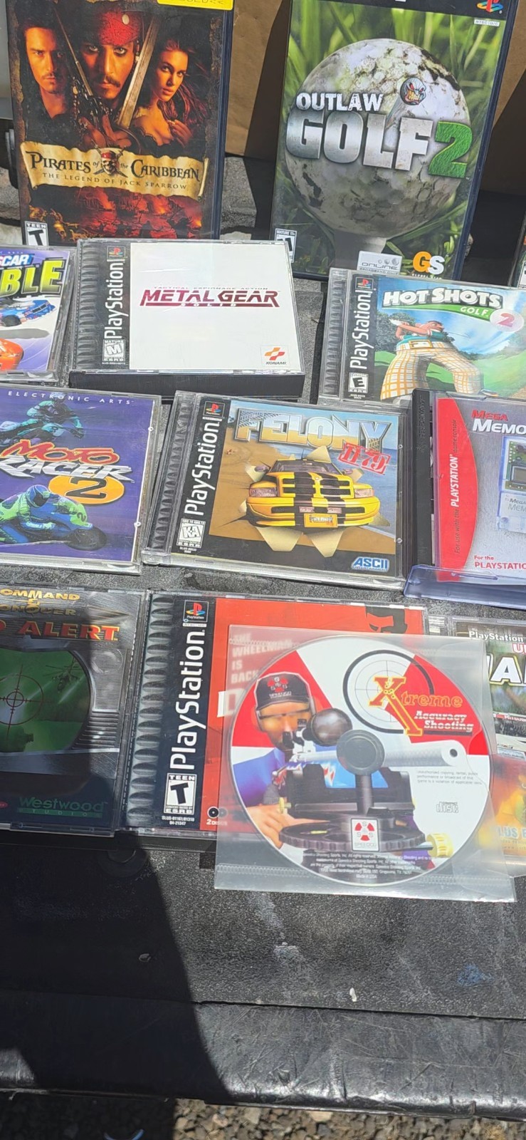 PlayStation Mixed Lot PS1/PS2 Games w/ Cases & Mega Memory Card EA Eidos