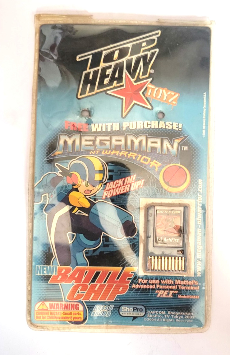 Megaman AntfireE Battle Chip for P.E.T. Advance Personal Terminal New Old Stock.