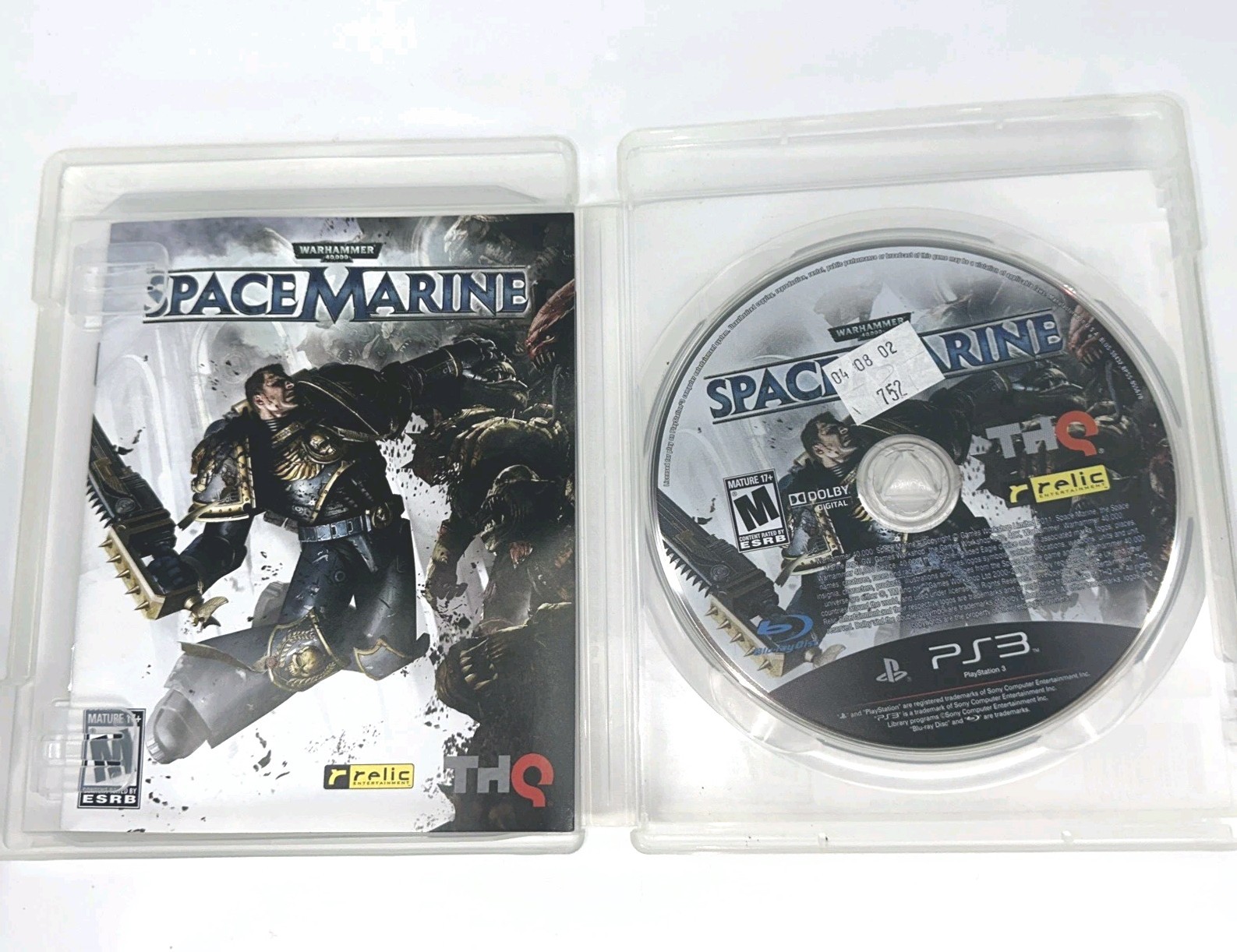Warhammer 40,000: Space Marine (PlayStation 3 PS3, 2011) Complete CIB – TESTED