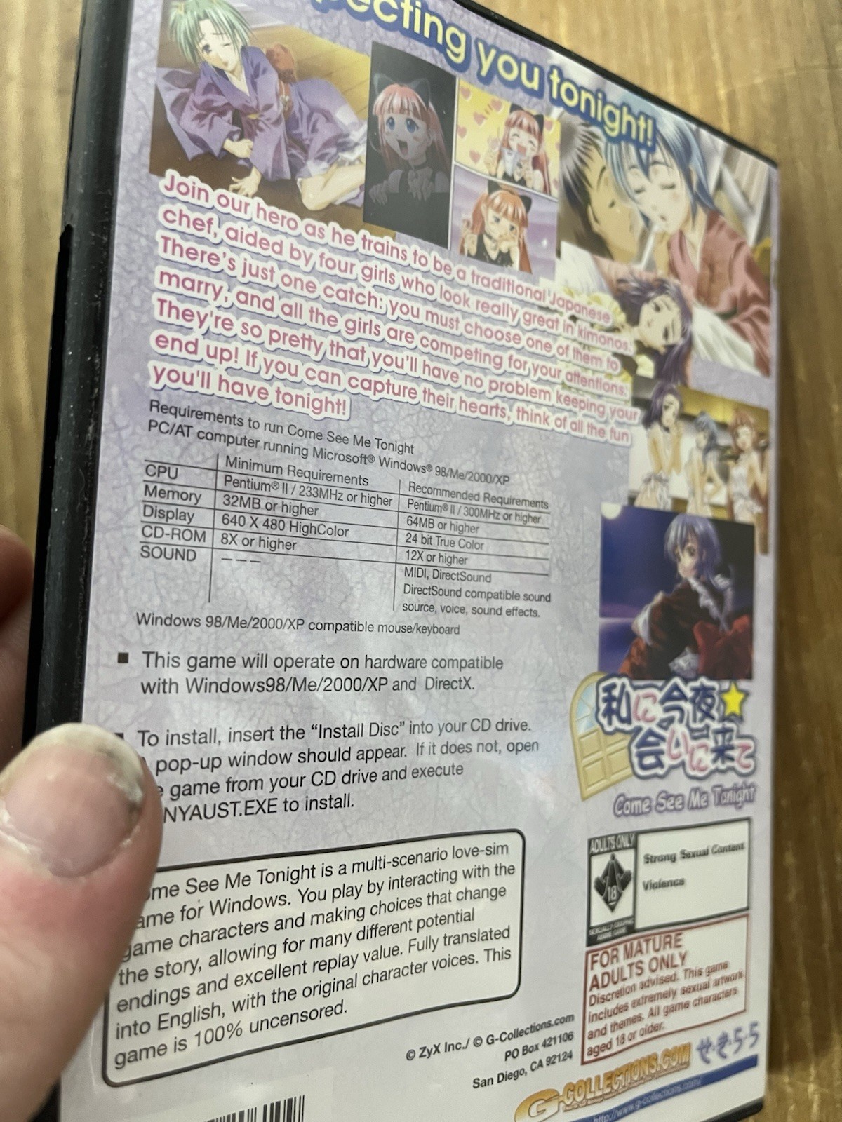 Come See Me Tonight (Windows PC CD-Rom) ADULT Anime Visual Novel