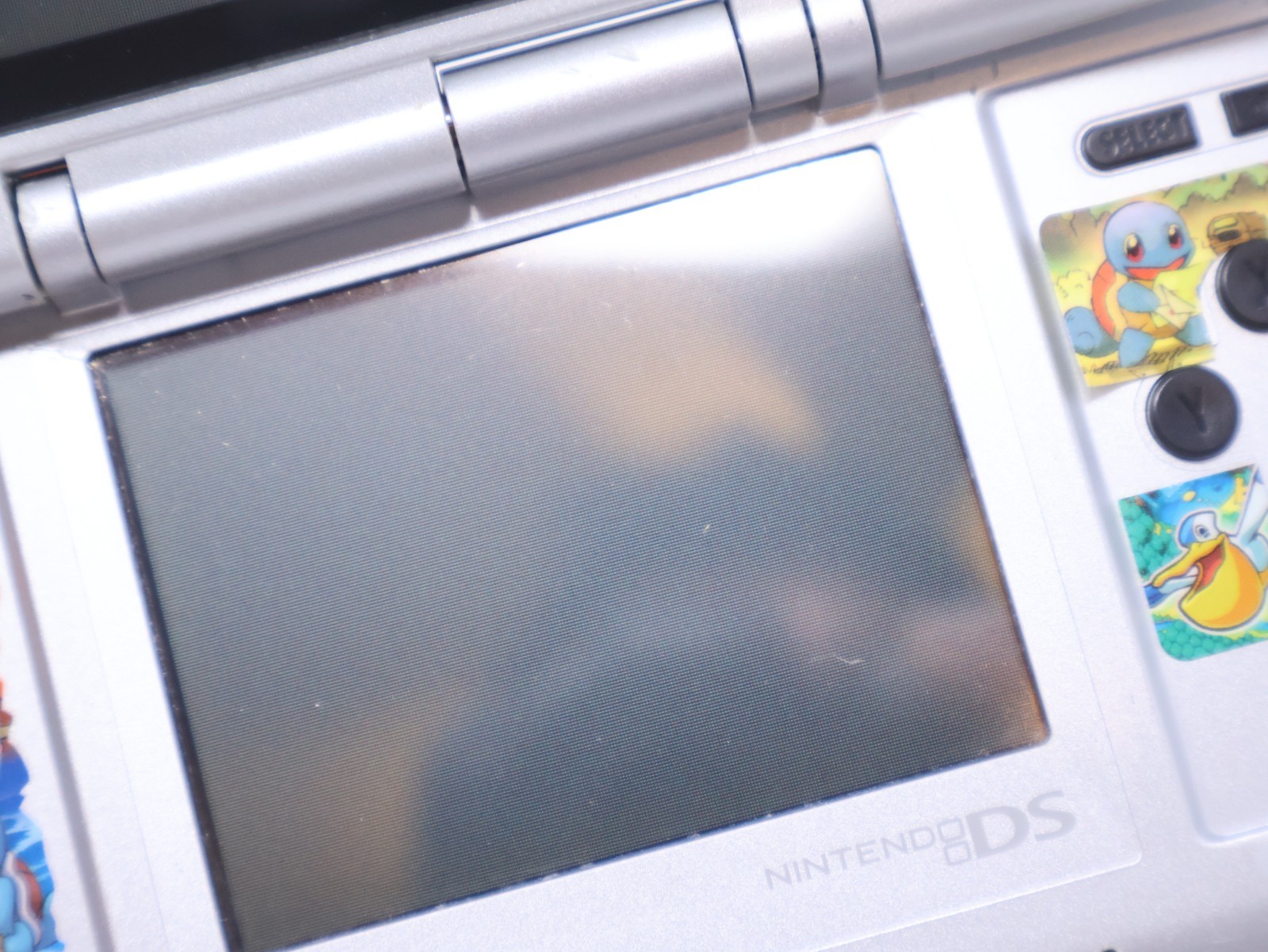 Nintendo DS Handheld Console Tested Working Titanium Silver w/ Charger & Stylus