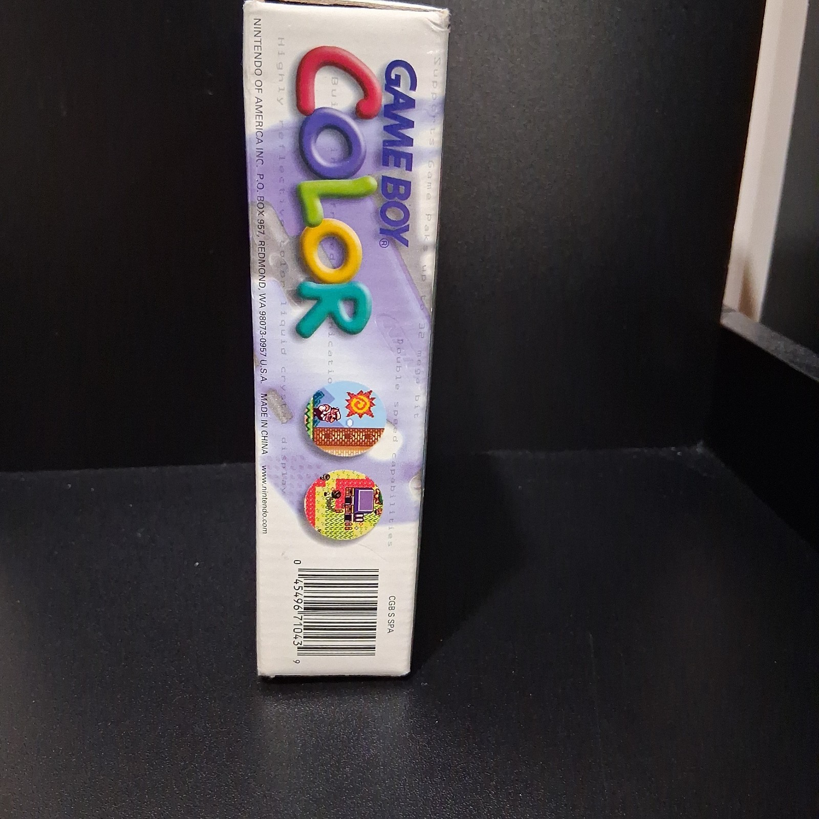 Clean! Nintendo GameBoy Color Atomic Purple Console Complete In Box CiB CGB-001