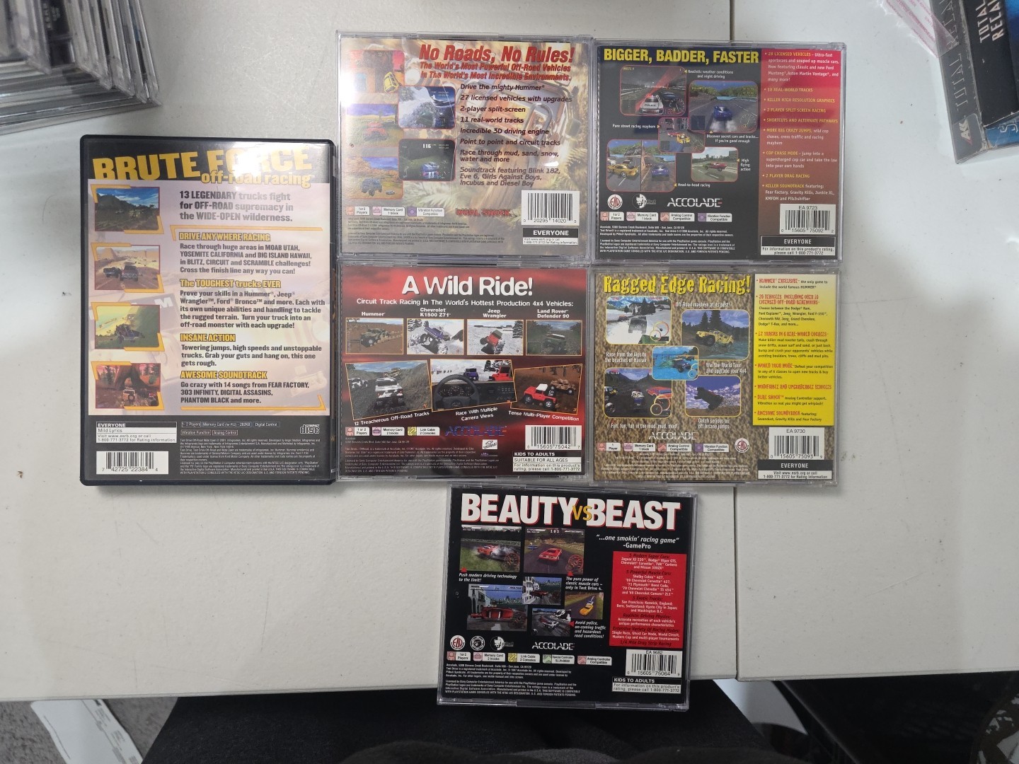 Test Drive 4,5 & Off road 1 2 3 4 Wide Open Cib Playstation 1 Game Bundle Lot 6