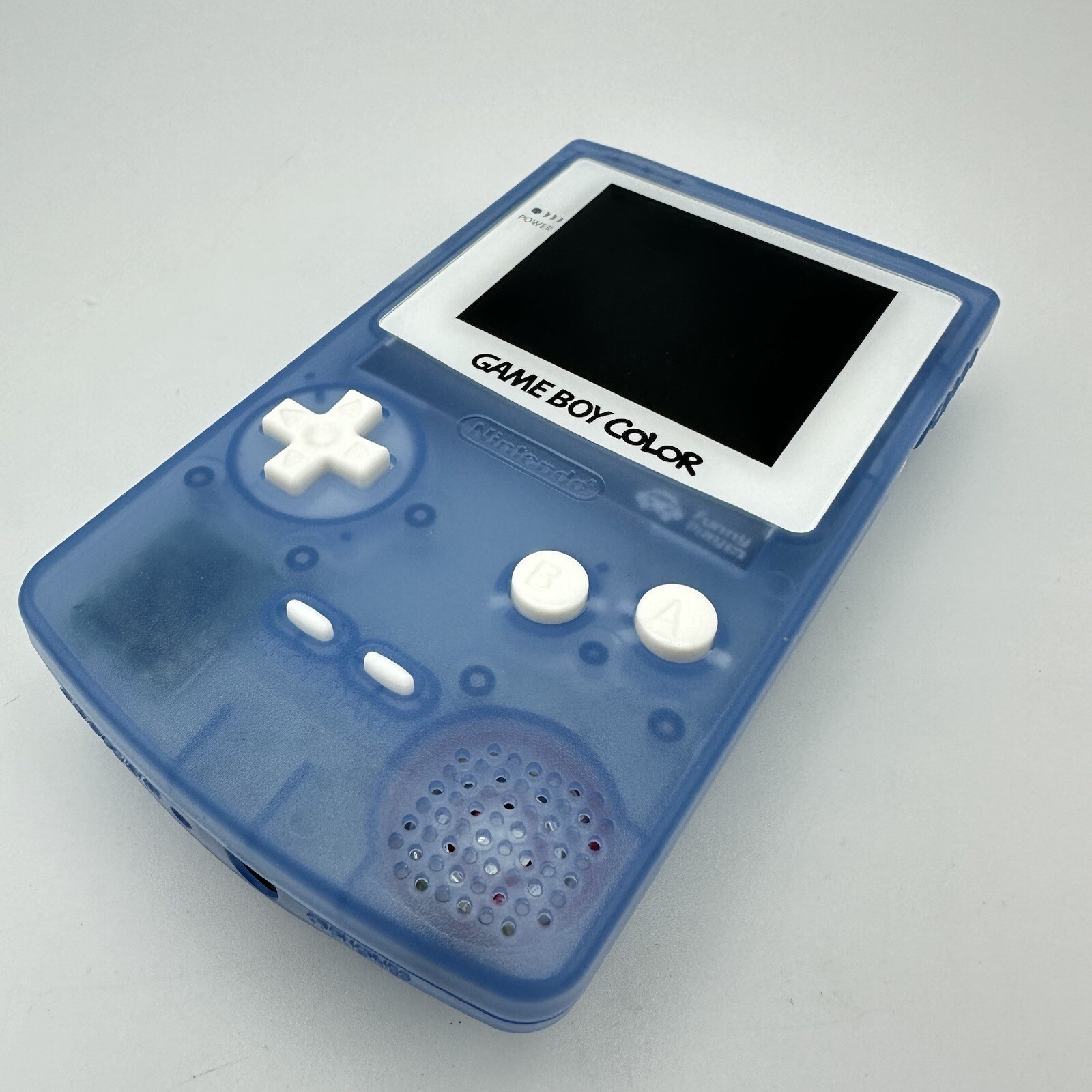 Nintendo Game Boy Color GBC IPS Q5 XL Laminated Backlight Backlit Mod White Blue