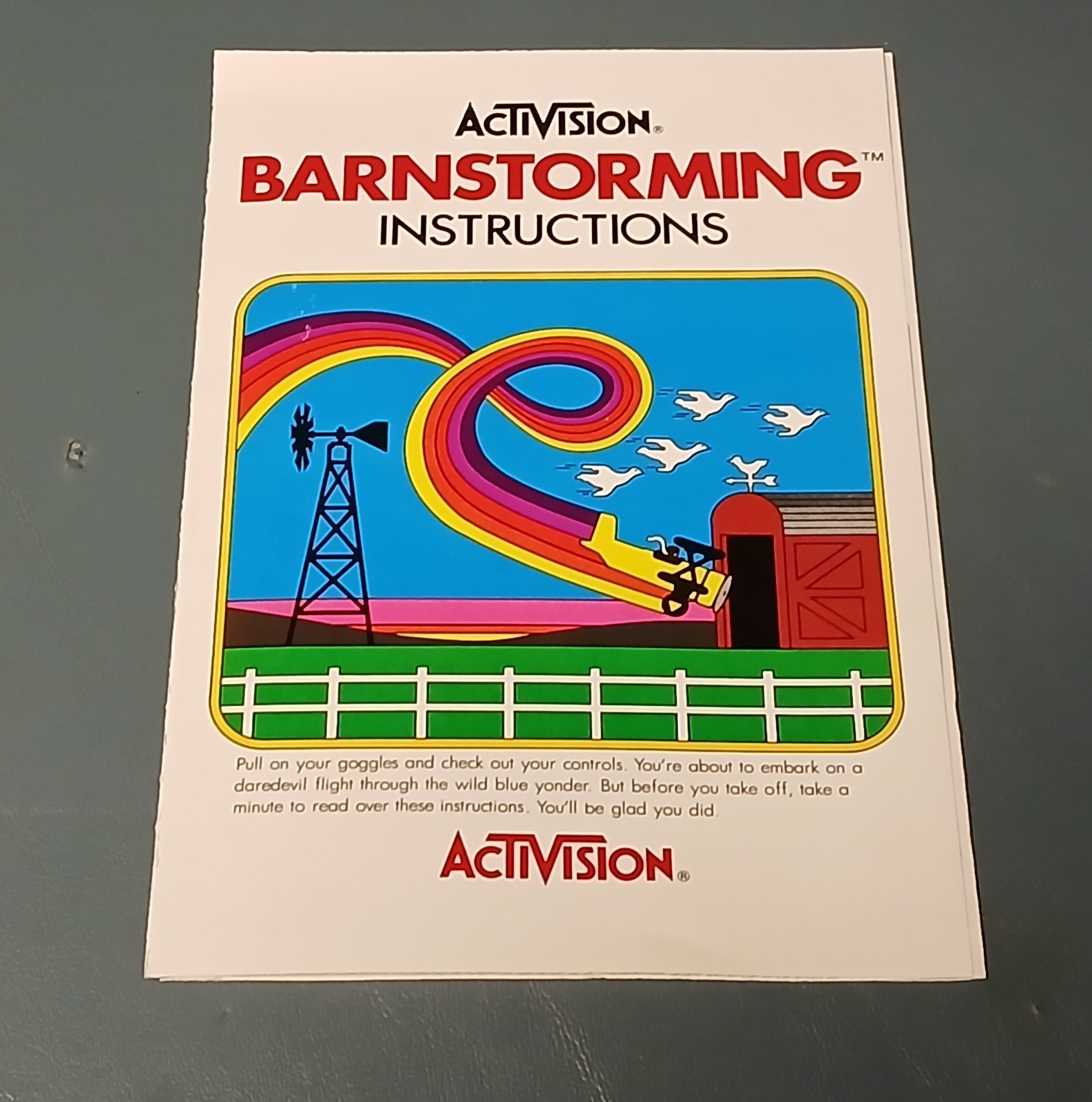 Atari 2600 Barnstorming By Activision Complete In Box (CIB) With Manual & More