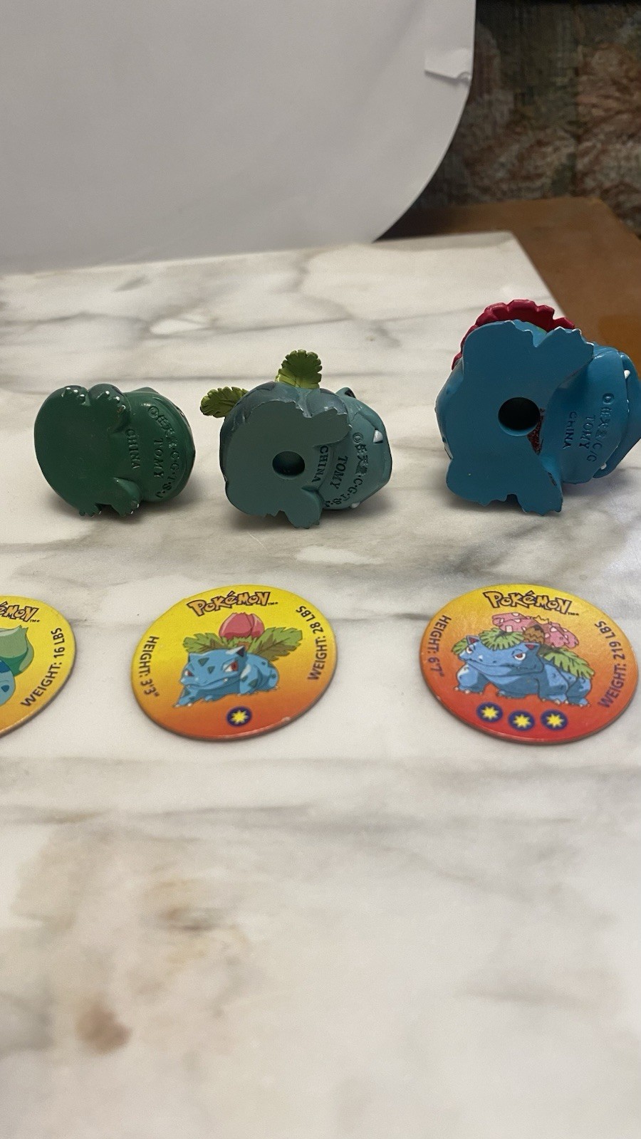 Tomy Pokémon Bulbasaur Ivysaur Venusaur C.G.T.S.J Figures Matching Tokens Set