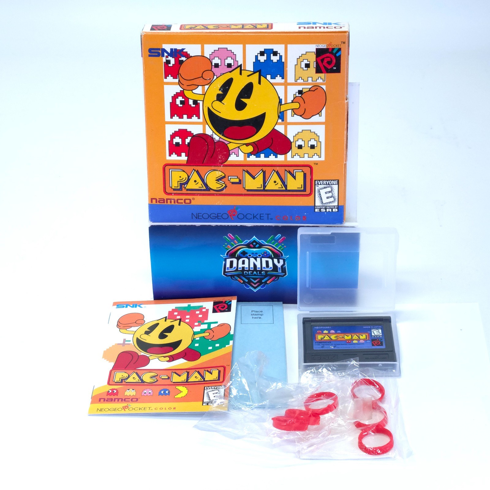 Pac-Man CIB W/ Manual + Saled CrossRings – Neo Geo Pocket Color