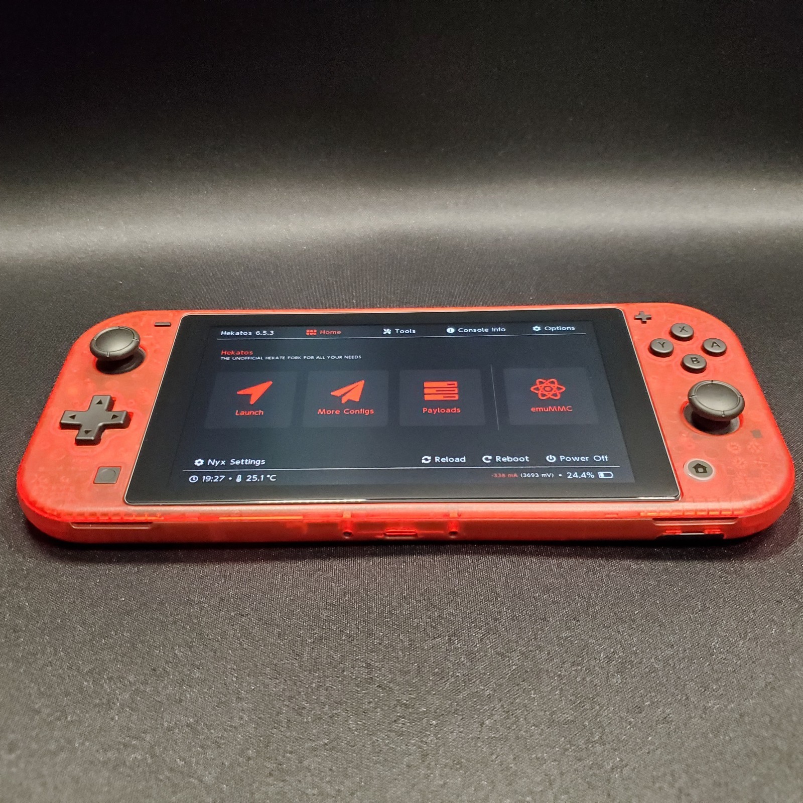 Nintendo Switch Lite Super 5 OLED touch, GuliKit TMR, Translucent Red, Taki Udon