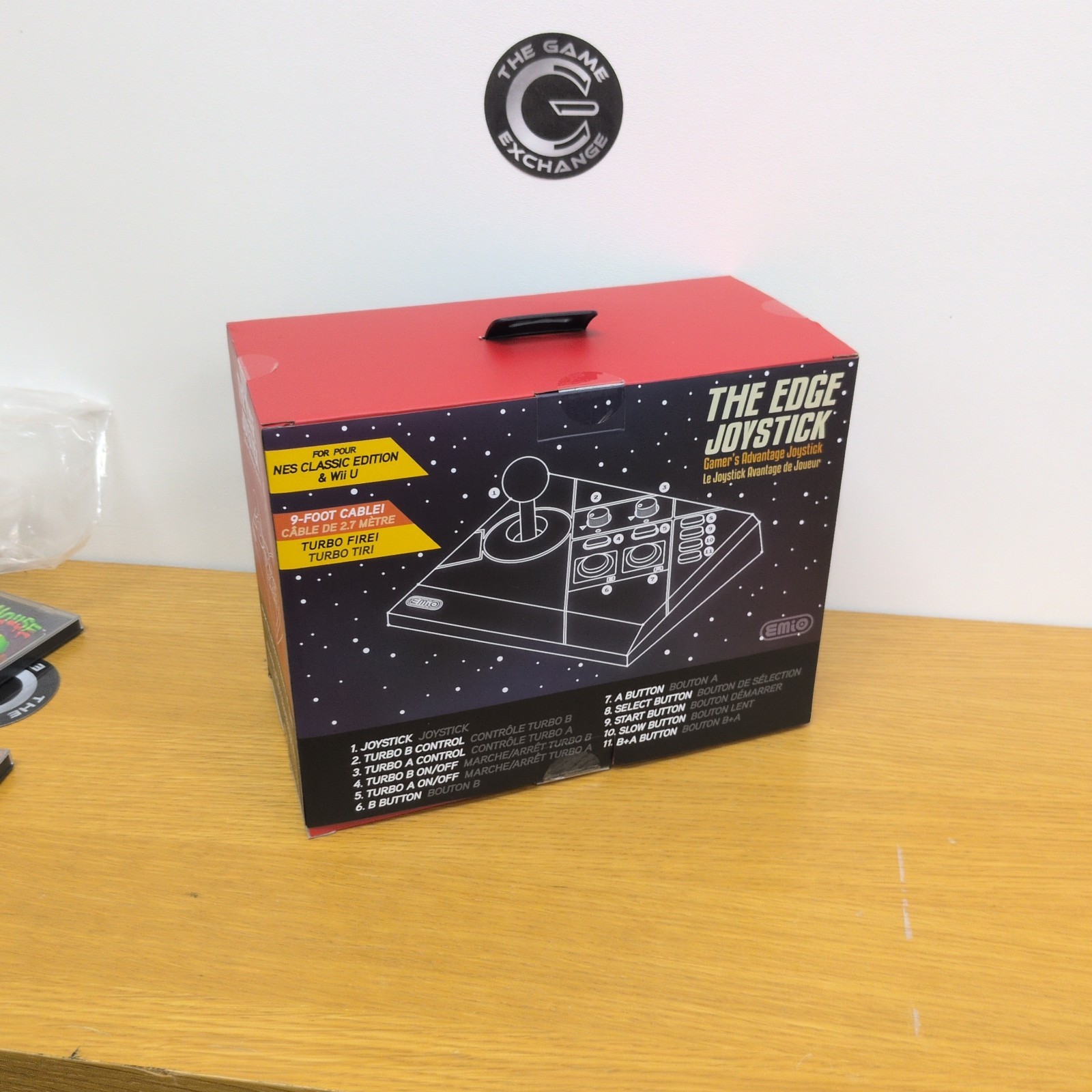 The Edge Joystick Arcade Joystick Nintendo NES Classic Edition & Wii U NEW